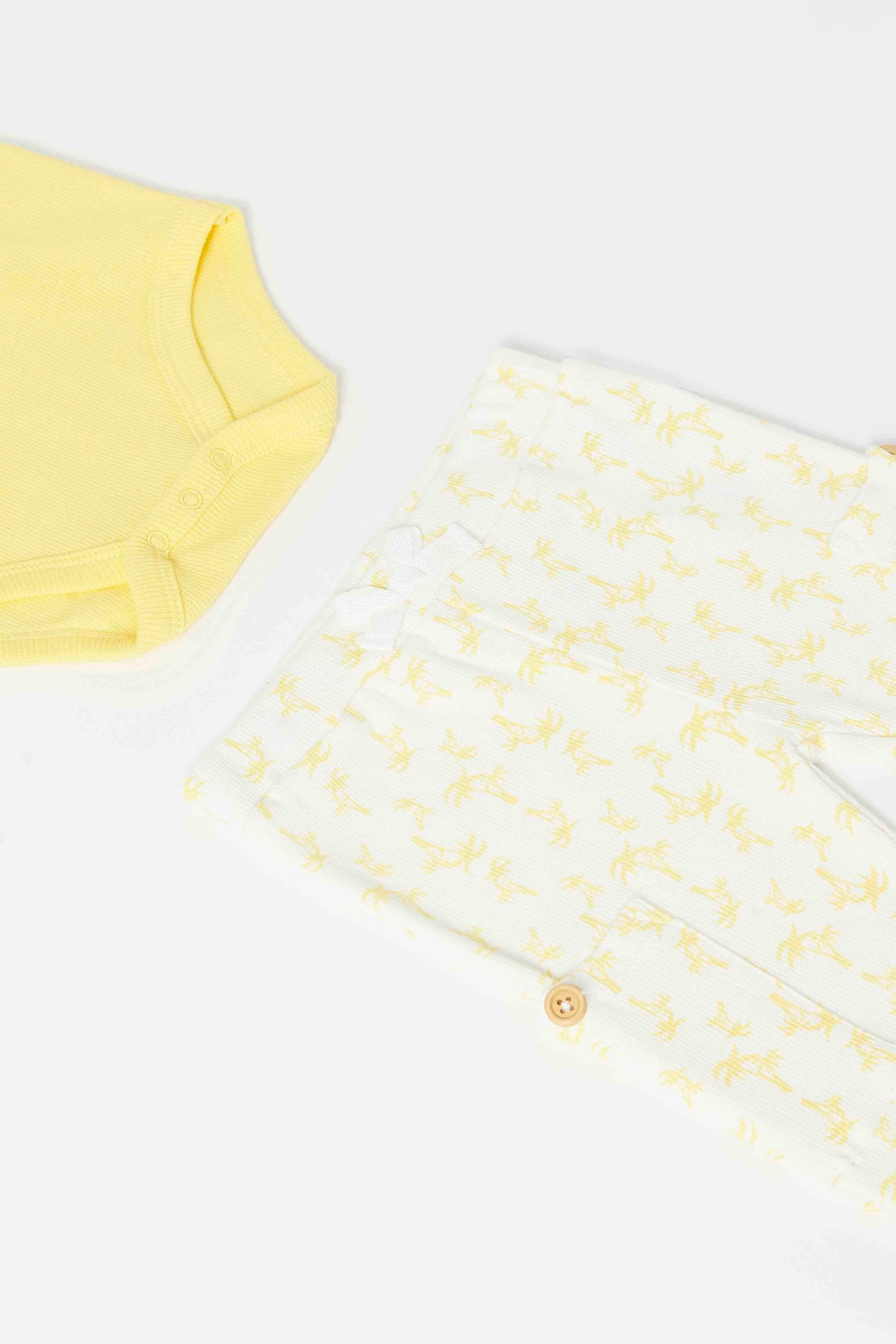 Redtag-Yellow-3-Pc-Boy-Bodysuit-Set-Category:Gift-Sets,-Colour:Assorted,-Deals:New-In,-Dept:New-Born,-Filter:Baby-(0-to-12-Mths),-NBF-Gift-Sets,-New-In-NBF-APL,-Non-Sale,-S23B,-Section:Boys-(0-to-14Yrs)-Baby-0 to 12 Months