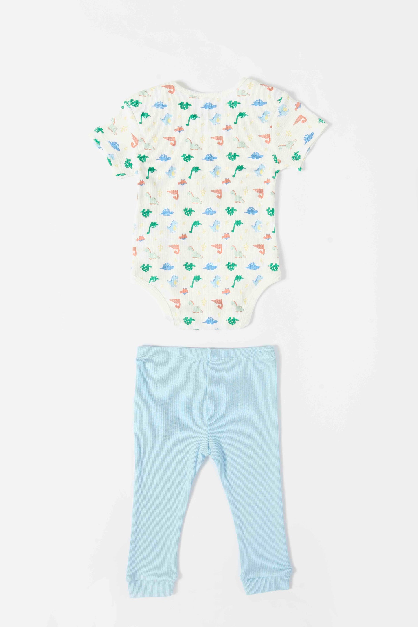 Redtag-Green-2-Pc-Boy-Bodysuit-Set-Category:Gift-Sets,-Colour:Assorted,-Deals:New-In,-Dept:New-Born,-Filter:Baby-(0-to-12-Mths),-NBF-Gift-Sets,-New-In-NBF-APL,-Non-Sale,-S23B,-Section:Boys-(0-to-14Yrs)-Baby-0 to 12 Months