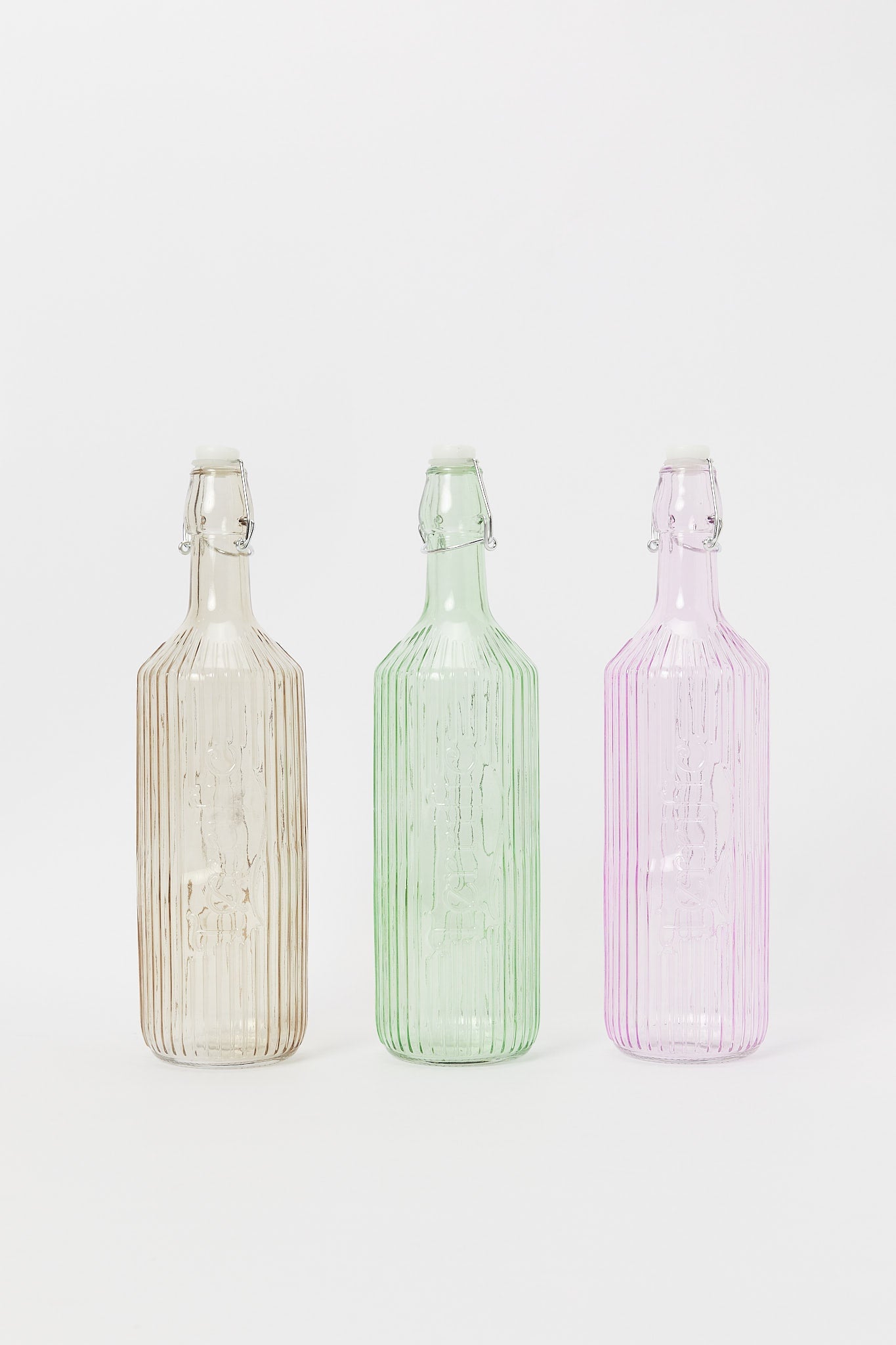 Redtag-Assortedr-Glass-Bottle-(3Piece)-Category:Bottles,-Colour:Assorted,-Deals:New-In,-Dept:Home,-Filter:Home-Dining,-H1:HMW,-H2:DIN,-H3:DRW,-H4:JUG,-HMW-DIN-Drinkware,-New-In-HMW-DIN,-Non-Sale,-S23A,-Season:S23A,-Section:Homewares-Home-Dining-