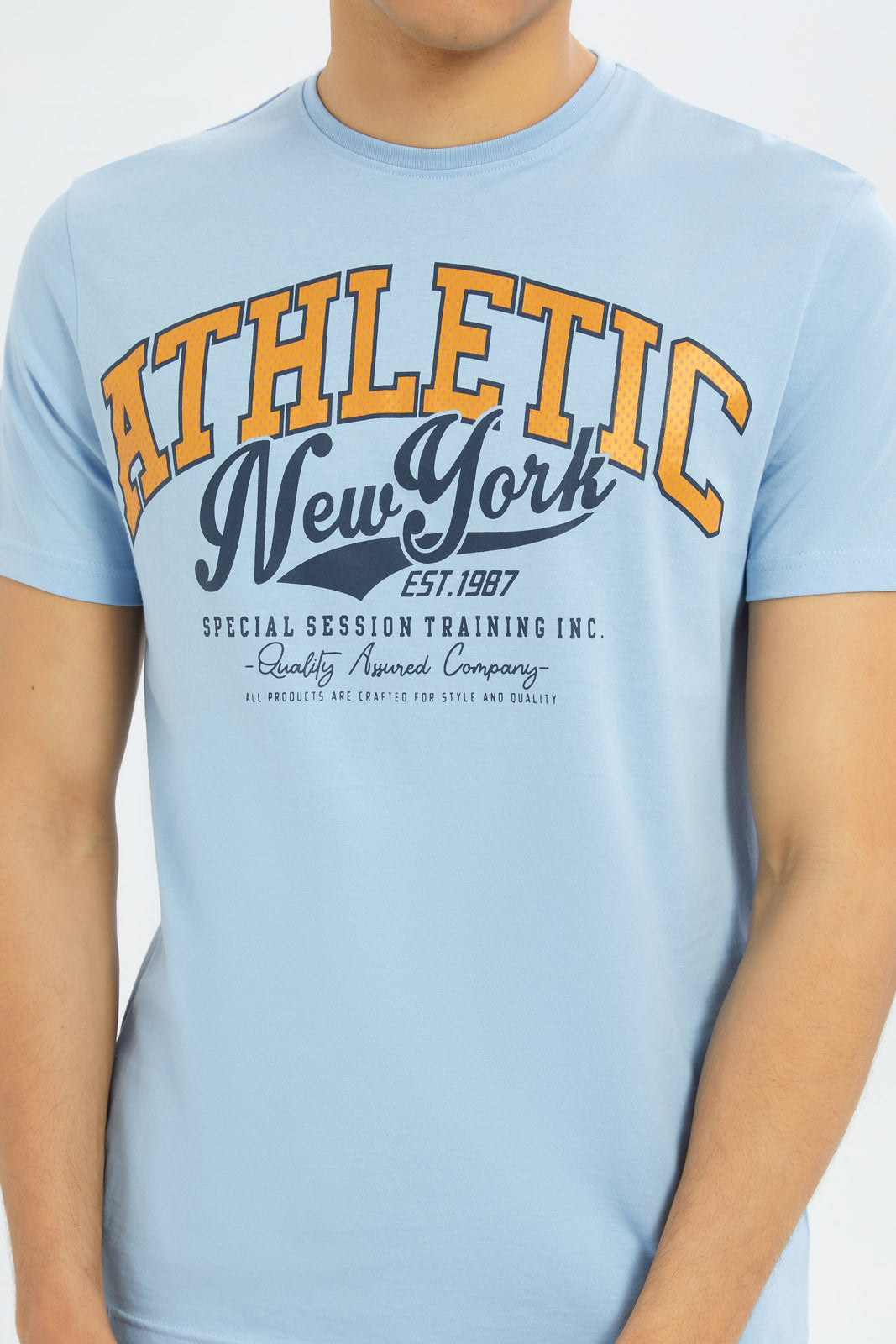 Redtag-Men-Sky-Bluegraphic-T-Shirt-Category:T-Shirts,-Colour:Sky-Blue,-Deals:New-In,-Dept:Menswear,-Filter:Men's-Clothing,-H1:MWR,-H2:GEN,-H3:TSH,-H4:TSH,-Men-T-Shirts,-New-In-Men-APL,-Non-Sale,-S23C,-Season:S23C,-Section:Men,-TBL-Men's-