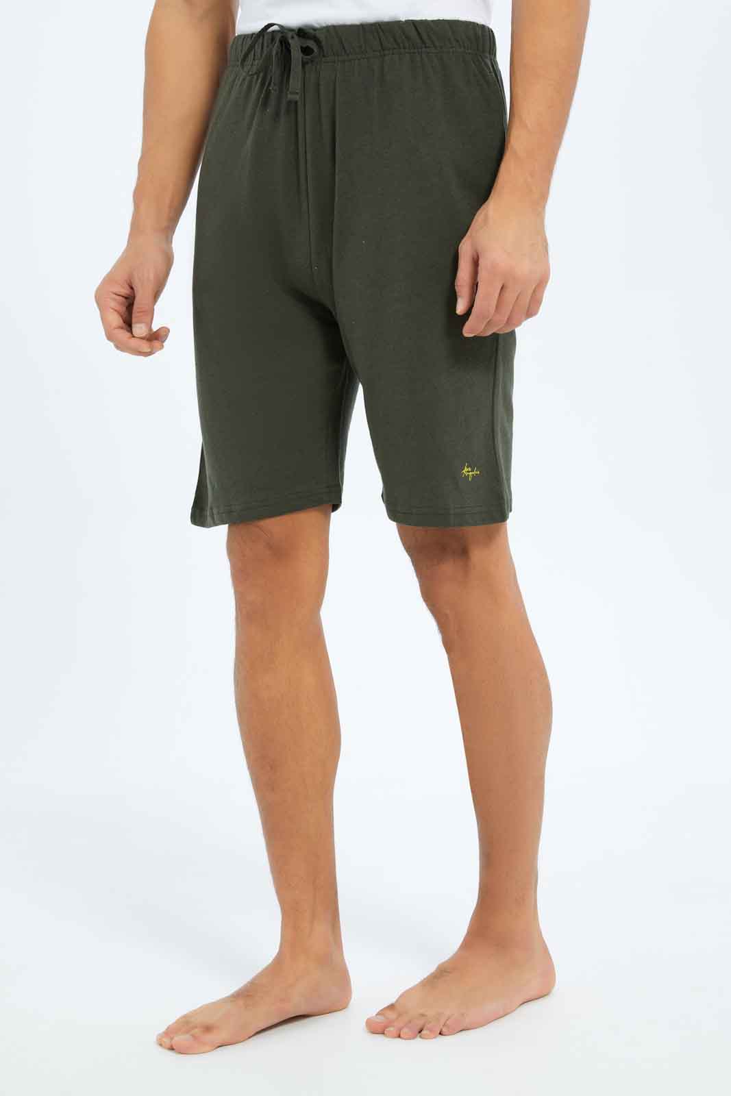 Redtag-Men-Grey/Sage-Green-Pyjama-Shorts-Category:Pyjama-Bottoms,-Colour:Assorted,-Deals:New-In,-Dept:Menswear,-Filter:Men's-Clothing,-Men-Pyjama-Bottoms,-New-In-Men-APL,-Non-Sale,-S23A,-Section:Men-Men's-