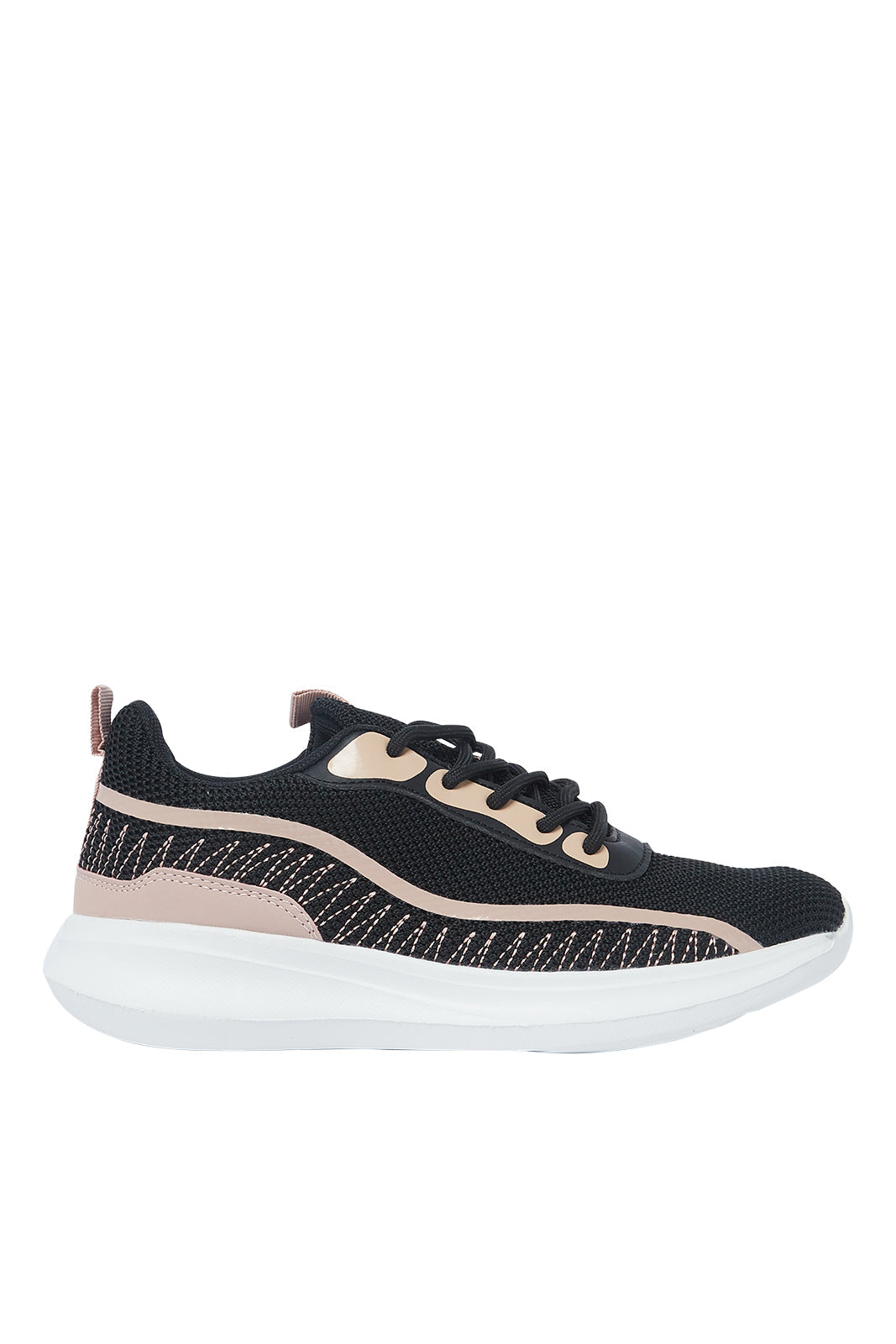 Redtag-Black-Lace-Up-Trainer-Category:Trainers,-Colour:Black,-Deals:New-In,-Filter:Girls-Footwear-(5-to-14-Yrs),-GSR-Trainers,-N/A,-New-In-GSR-FOO,-Non-Sale,-S23A,-Section:Girls-(0-to-14Yrs)-Senior-Girls-5 to 14 Years