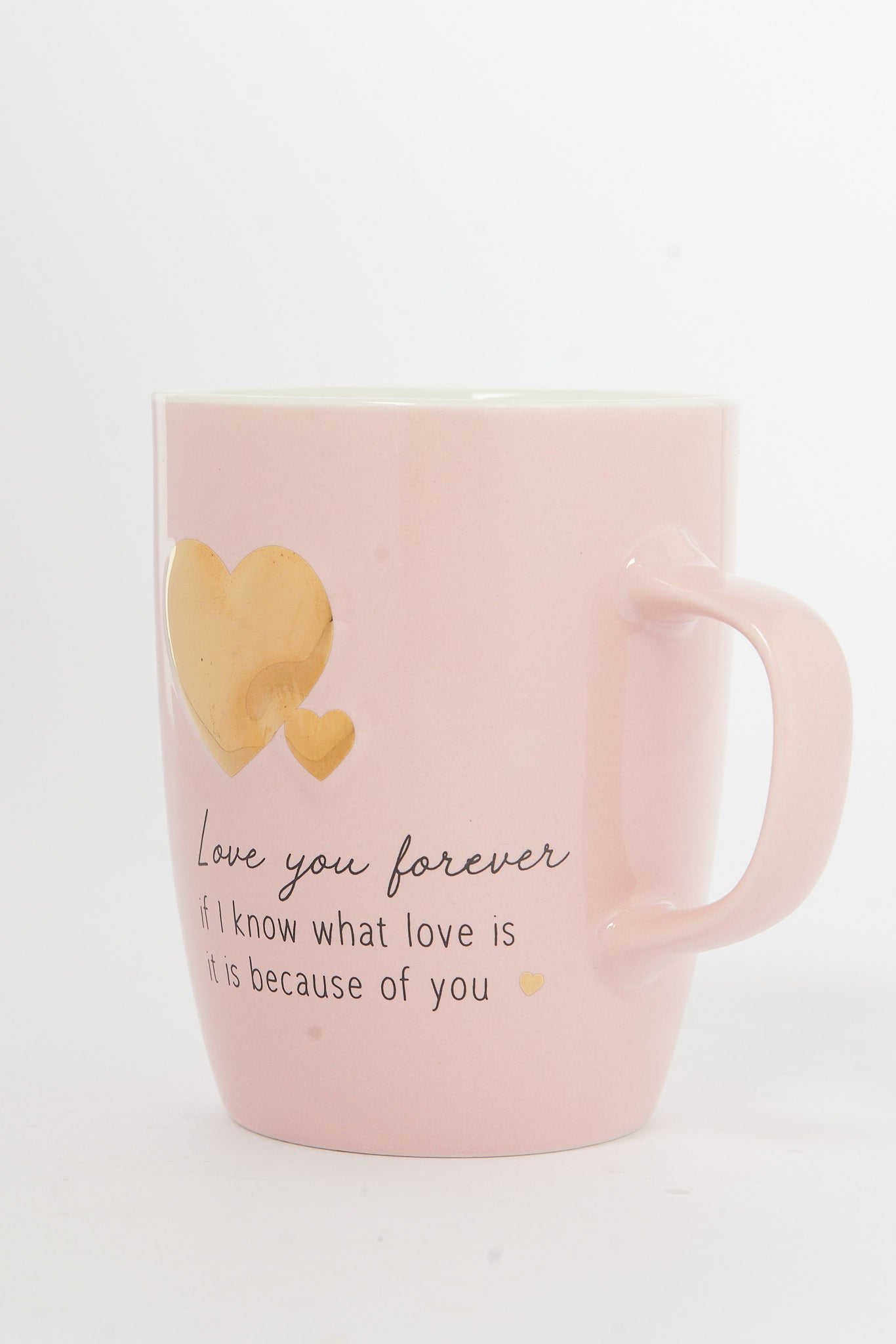 Redtag-Pink-Gold-Heart-Embossed-Mug-Category:Cups-&-Mugs,-Colour:Pink,-Deals:New-In,-Dept:Home,-Filter:Home-Dining,-H1:HMW,-H2:DIN,-H3:CRC,-H4:CSN,-HMW-DIN-Crockery,-New-In-HMW-DIN,-Non-Sale,-S23B,-Season:S23B,-Section:Homewares-Home-Dining-