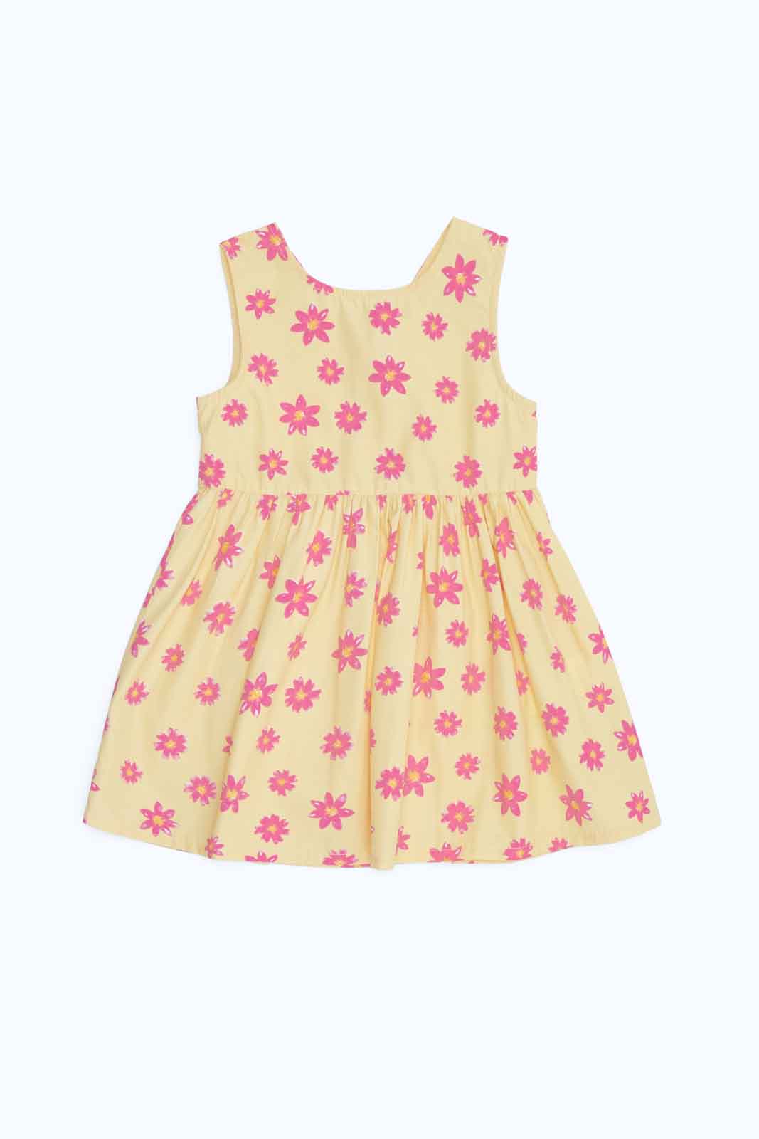Redtag-Girls-Yellow-Aop-Dress-Category:Dresses,-Colour:Yellow,-Deals:New-In,-Dept:Girls,-Filter:Infant-Girls-(3-to-24-Mths),-ING-Dresses,-New-In-ING-APL,-Non-Sale,-S23B,-Section:Girls-(0-to-14Yrs),-VLM-Infant-Girls-3 to 24 Months