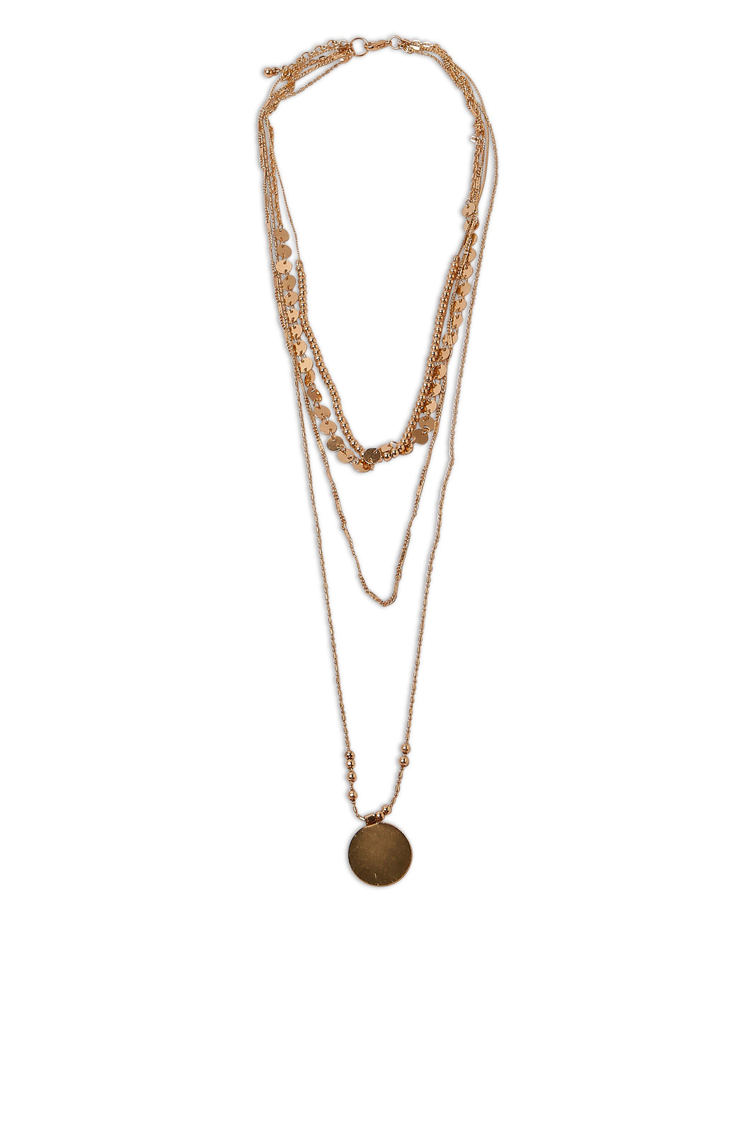 Redtag-Gold-
Multilayered-Necklace-Category:Jewellery,-Colour:Gold,-Dept:Ladieswear,-Filter:Women's-Accessories,-LEC-Jewellery,-New-In,-New-In-Women-ACC,-Non-Sale,-S23A,-Section:Women-Women-
