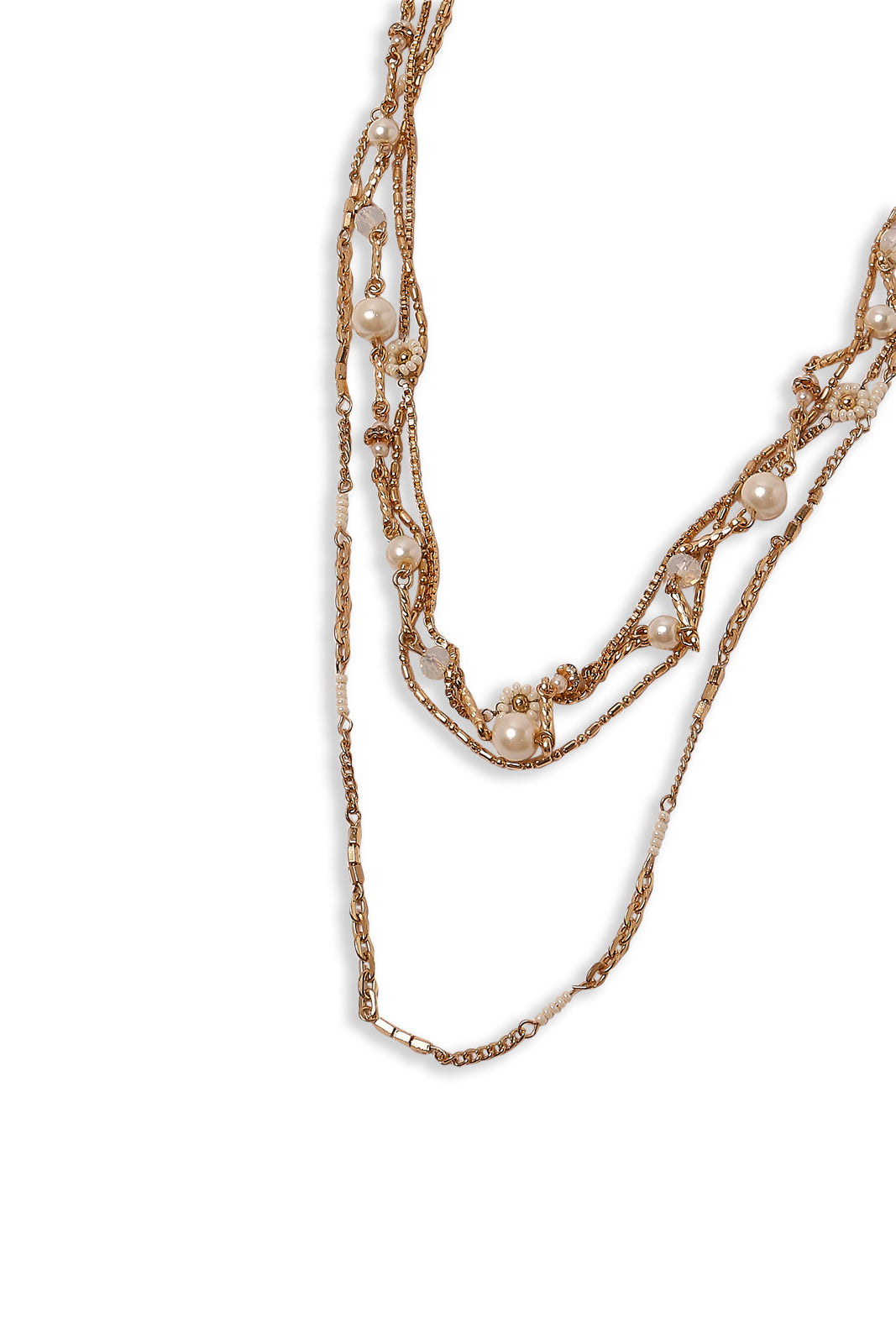 Redtag-Gold-Pearl-Necklace-Category:Jewellery,-Colour:Gold,-Dept:Ladieswear,-Filter:Women's-Accessories,-LEC-Jewellery,-New-In,-New-In-Women-ACC,-Non-Sale,-S23A,-Section:Women-Women-