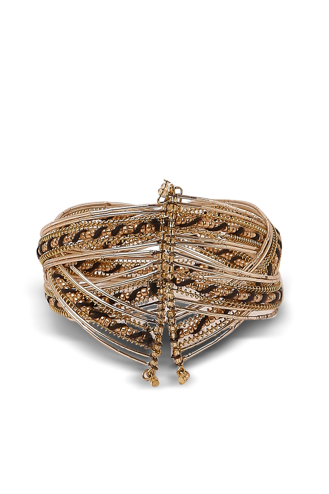 Redtag-Gold-Embelished-Cuff-Category:Jewellery,-Colour:Gold,-Dept:Ladieswear,-Filter:Women's-Accessories,-New-In,-New-In-Women-ACC,-Non-Sale,-S23A,-Section:Women,-Women-Jewellery-Women-