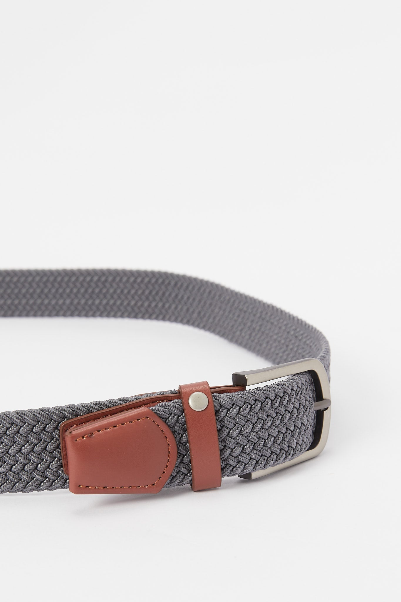 Redtag-Grey-Elastic-Belt-With-Gold-Antique-Finish-Category:Belts,-Colour:Grey,-Deals:New-In,-Dept:Menswear,-Filter:Men's-Accessories,-H1:ACC,-H2:GEN,-H3:MEA,-H4:FAA,-Men-Belts,-New-In,-New-In-Men-ACC,-Non-Sale,-S23A,-Season:S23B,-Section:Men-Men's-