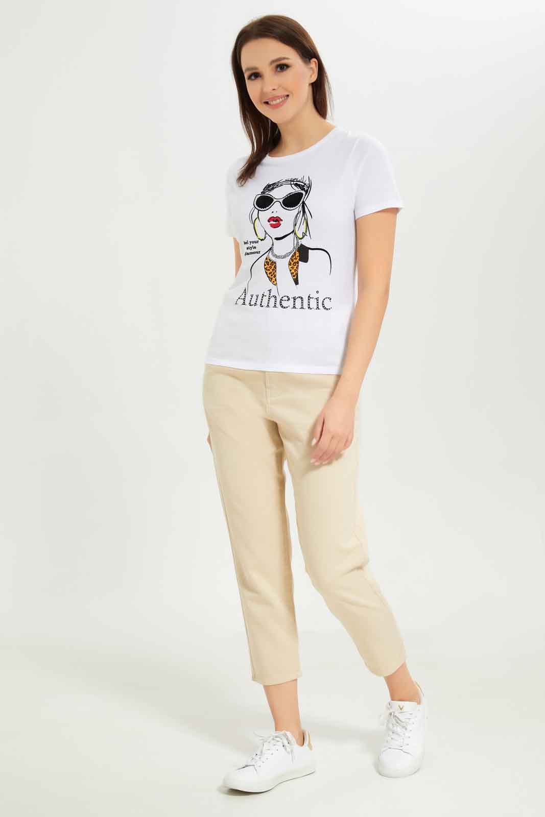 Redtag-Women-White-Unique-Lady-Embellished-T-Shirt-Category:T-Shirts,-Colour:White,-Deals:New-In,-Dept:Ladieswear,-Filter:Women's-Clothing,-New-In-Women-APL,-Non-Sale,-S23A,-Section:Women,-TBL,-Women-T-Shirts-Women's-