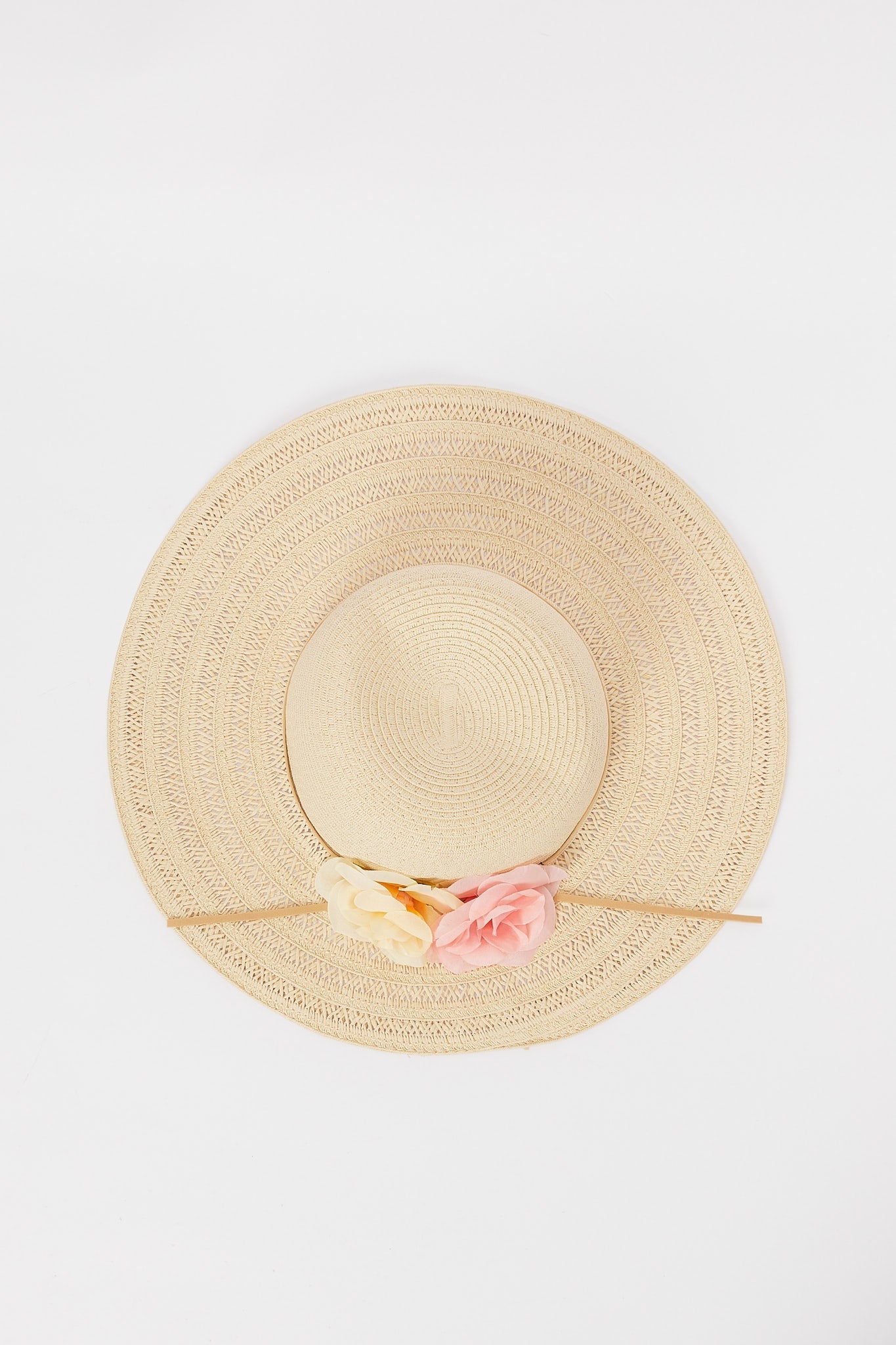 Redtag-Beige-Floral-Embellished-Hat-Category:Caps-&-Hats,-Colour:Beige,-Deals:New-In,-Dept:Ladieswear,-Filter:Women's-Accessories,-H1:ACC,-H2:LAD,-H3:LAA,-H4:FAA,-New-In,-New-In-Women-ACC,-Non-Sale,-S23A,-Season:S23B,-Section:Women,-Style:HATS,-Women-Caps-&-Hats-Women-