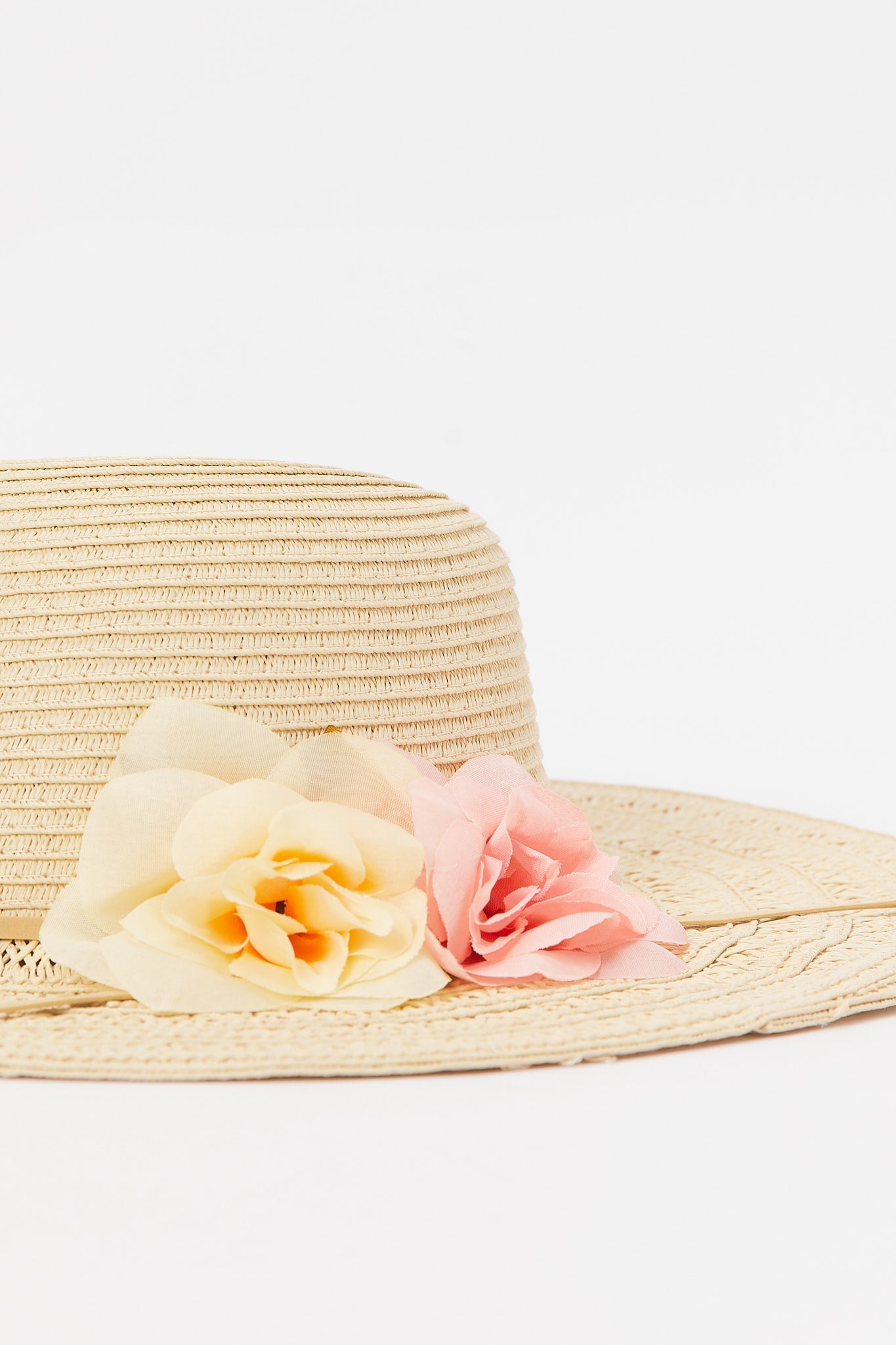 Redtag-Beige-Floral-Embellished-Hat-Category:Caps-&-Hats,-Colour:Beige,-Deals:New-In,-Dept:Ladieswear,-Filter:Women's-Accessories,-H1:ACC,-H2:LAD,-H3:LAA,-H4:FAA,-New-In,-New-In-Women-ACC,-Non-Sale,-S23A,-Season:S23B,-Section:Women,-Style:HATS,-Women-Caps-&-Hats-Women-