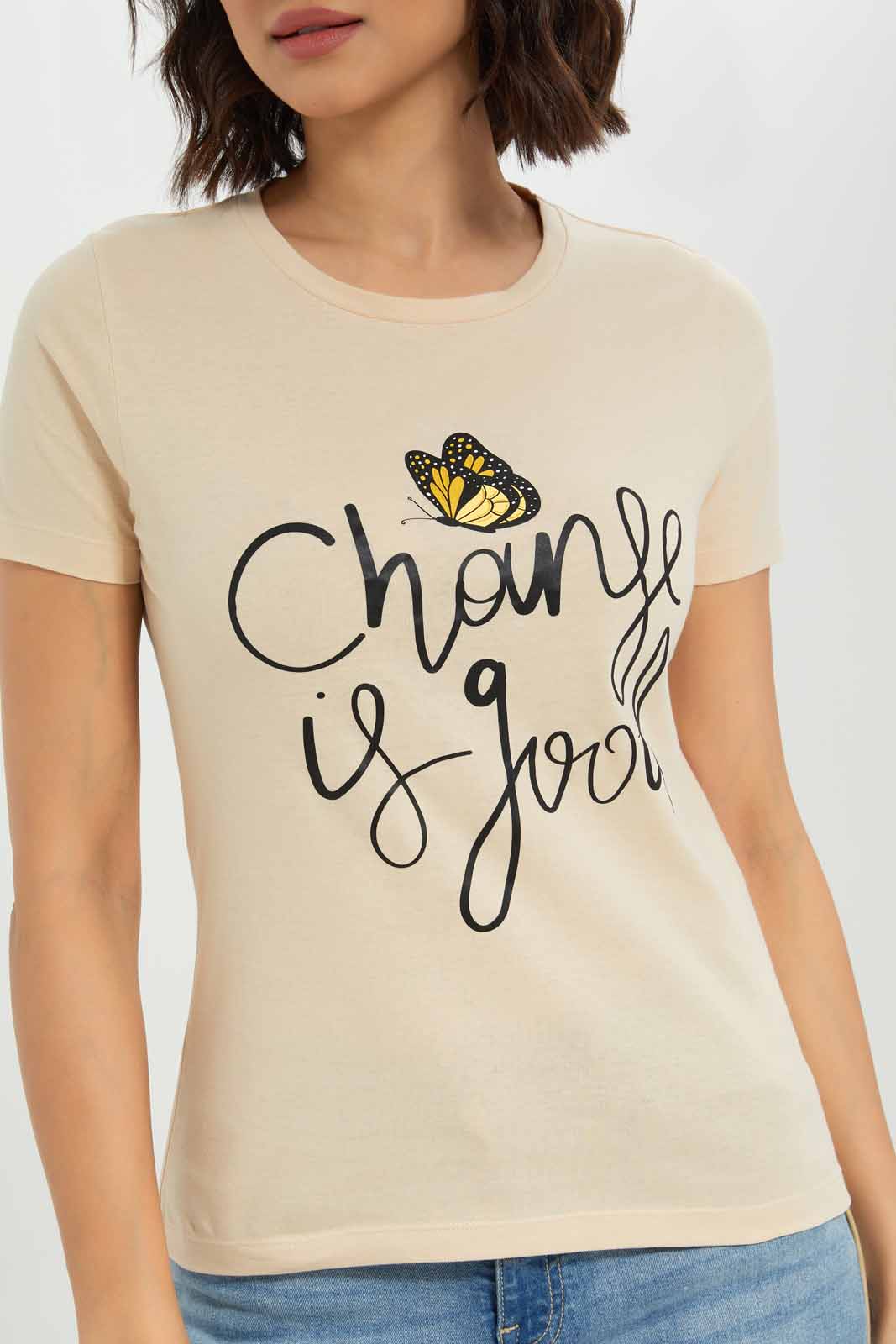 Redtag-Women-Graphic-Front-Print-T-Shirt-Category:T-Shirts,-Colour:Beige,-Deals:New-In,-Dept:Ladieswear,-Filter:Women's-Clothing,-New-In-Women-APL,-Non-Sale,-S23A,-Section:Women,-Women-T-Shirts-Women's-