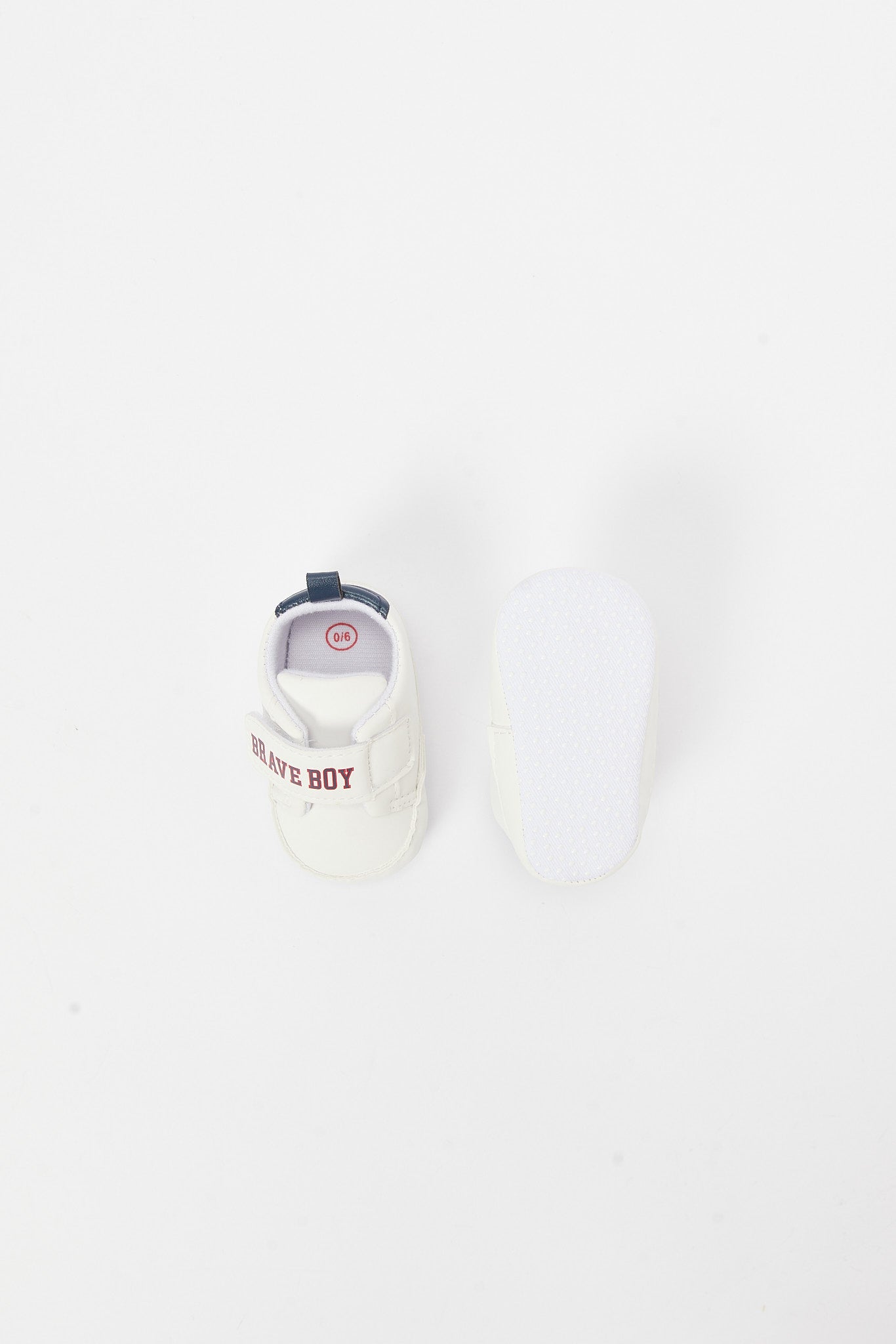 Redtag-White-Parm-Shoe-Category:Shoes,-Colour:White,-Deals:New-In,-Filter:Baby-Footwear-(0-to-18-Mths),-N/A,-NBF-Shoes,-New-In-NBF-FOO,-Non-Sale,-S23B,-Section:Boys-(0-to-14Yrs)-Baby-0 to 18 Months