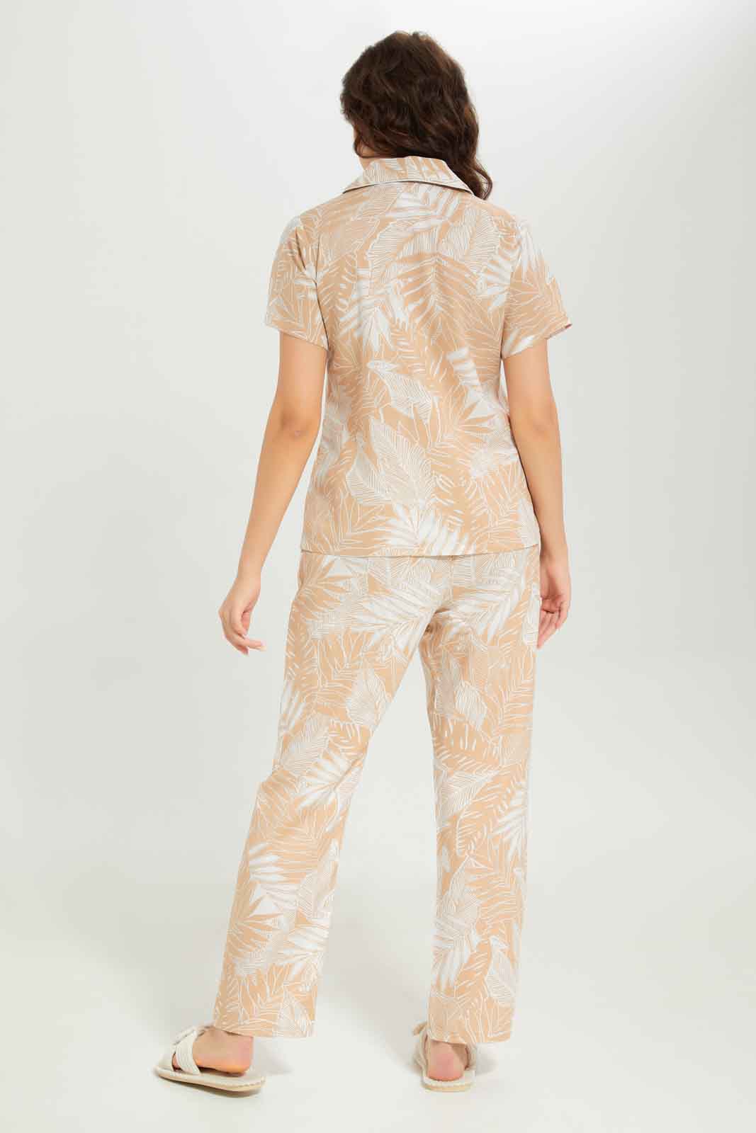 Redtag-Women-Assorted-Short-Sleeves-Printed-Pyjama-Set-Category:Pyjama-Sets,-Colour:Assorted,-Deals:New-In,-Dept:Ladieswear,-Filter:Women's-Clothing,-New-In-Women-APL,-Non-Sale,-S23A,-Section:Women,-Women-Pyjama-Sets--