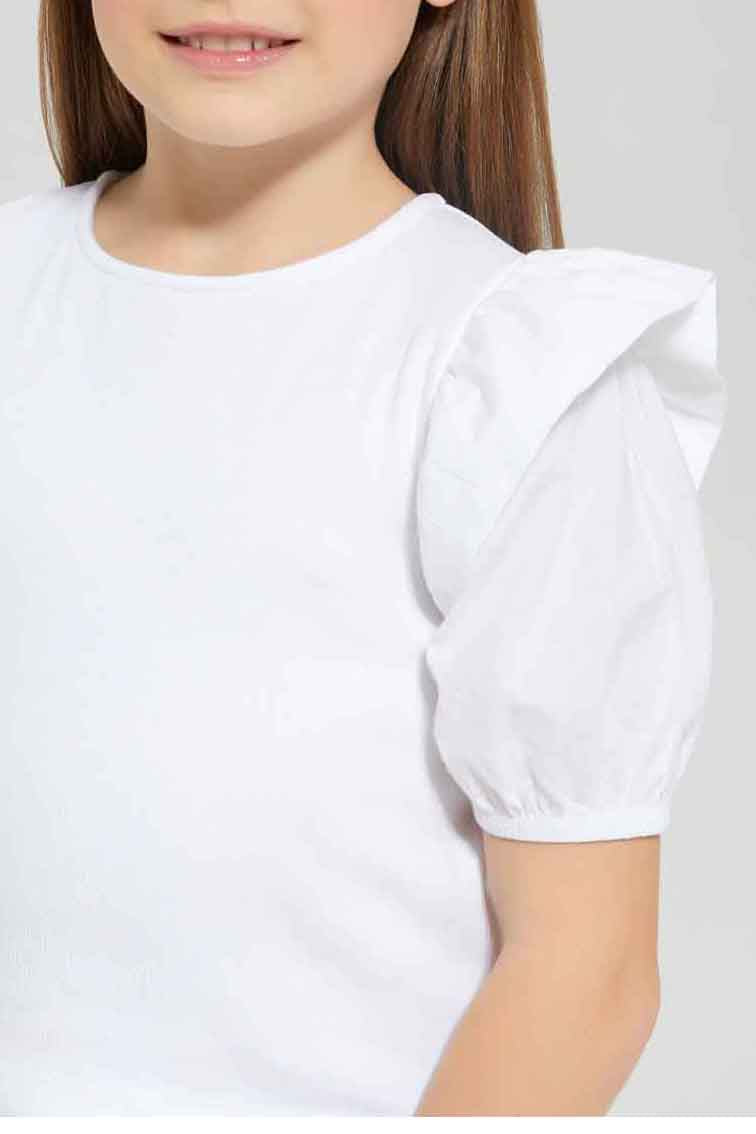 Redtag-Girls-White-Puff-Sleeve-Jersey-Top--White-Category:Jackets,-Colour:White,-Deals:New-In,-Dept:Girls,-Filter:Girls-(2-to-8-Yrs),-GIR-Jackets,-New-In-GIR-APL,-Non-Sale,-S23A,-Section:Girls-(0-to-14Yrs)--