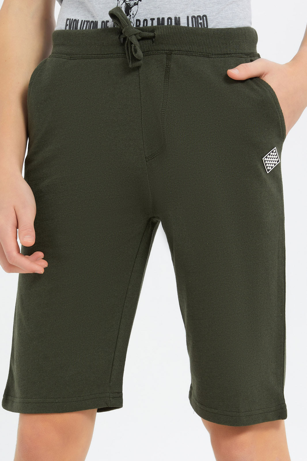 Redtag-Boys-Olive-Table-Active-Shorts-BSR-Shorts,-Category:Shorts,-Colour:Green,-Deals:New-In,-Dept:Boys,-Filter:Senior-Boys-(8-to-14-Yrs),-H1:KWR,-H2:BSR,-H3:SPW,-H4:AST,-New-In-BSR-APL,-Non-Sale,-S23C,-Season:S23C,-Section:Boys-(0-to-14Yrs),-TBL-Senior-Boys-9 to 14 Years
