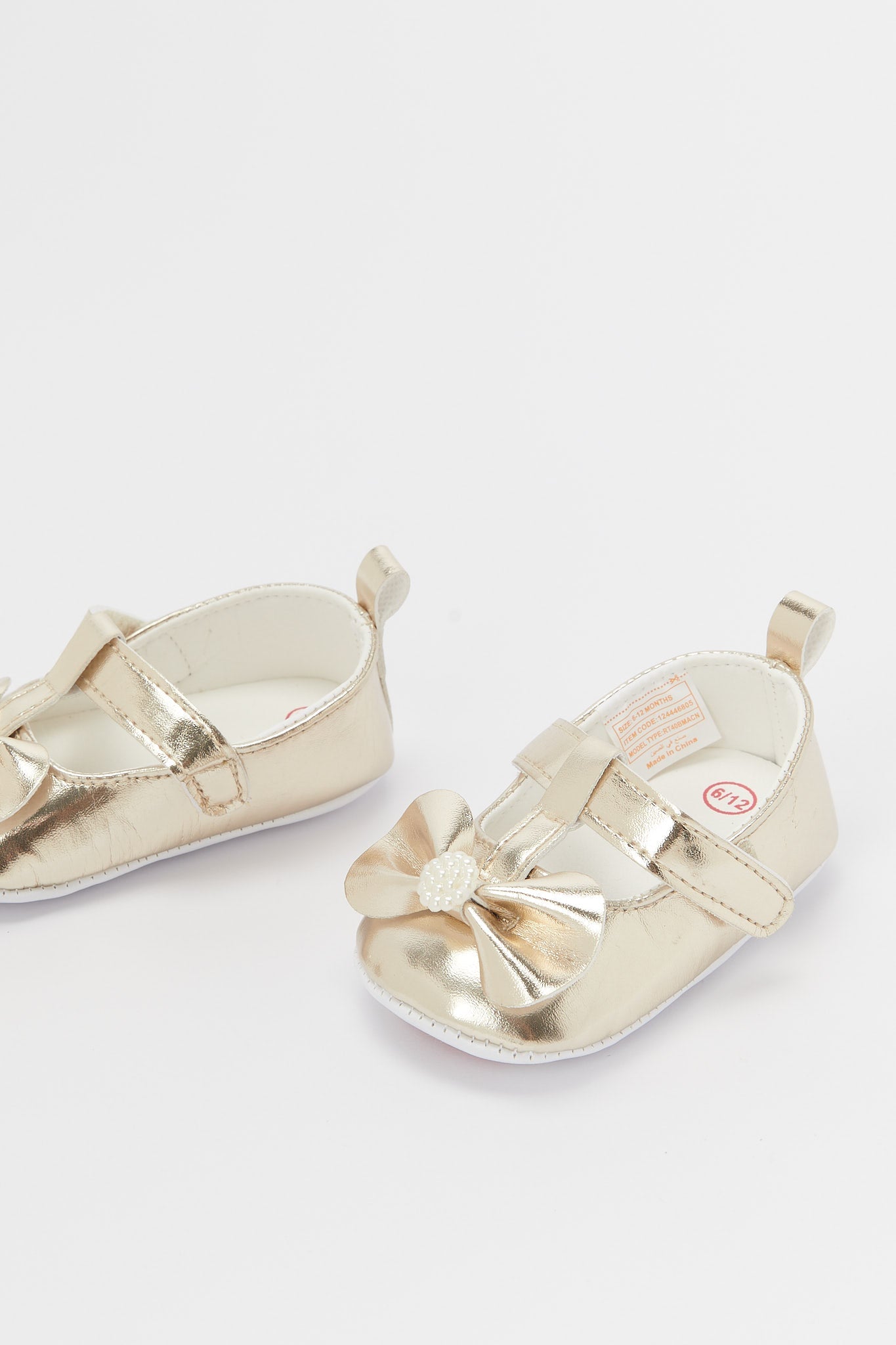 Redtag-Gold-Pram-Shoe-Category:Shoes,-Colour:Gold,-Deals:New-In,-Filter:Baby-Footwear-(0-to-18-Mths),-H1:FOO,-H2:NBF,-H3:SHO,-H4:CAH,-NBF-Shoes,-New-In-NBF-FOO,-Non-Sale,-Promo:RMD,-RMD,-S23B,-Season:S23B,-Section:Boys-(0-to-14Yrs)-Baby-0 to 18 Months