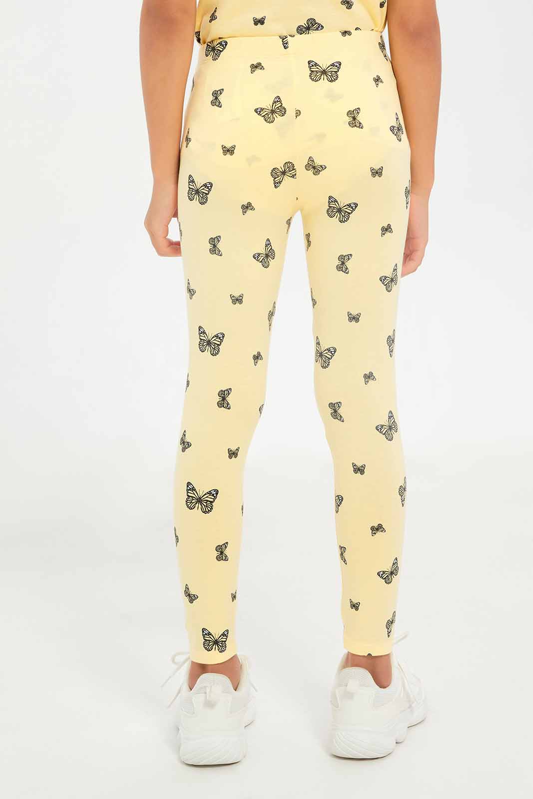 Redtag-Girls-Yellow-Printed-Legging-Category:Leggings,-Colour:Yellow,-Deals:New-In,-Dept:Girls,-Filter:Girls-(2-to-8-Yrs),-GIR-Leggings,-New-In-GIR-APL,-Non-Sale,-S23A,-Section:Girls-(0-to-14Yrs),-TBL-Girls-2 to 8 Years