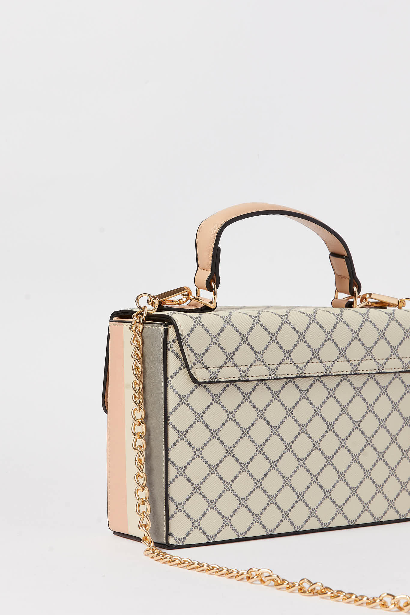 Redtag-Beige-Monogram-Cross-Body-Bag-Category:Bags,-Colour:Beige,-Dept:Ladieswear,-Filter:Women's-Accessories,-New-In,-New-In-Women-ACC,-Non-Sale,-S23A,-Section:Women,-Women-Bags-Women-
