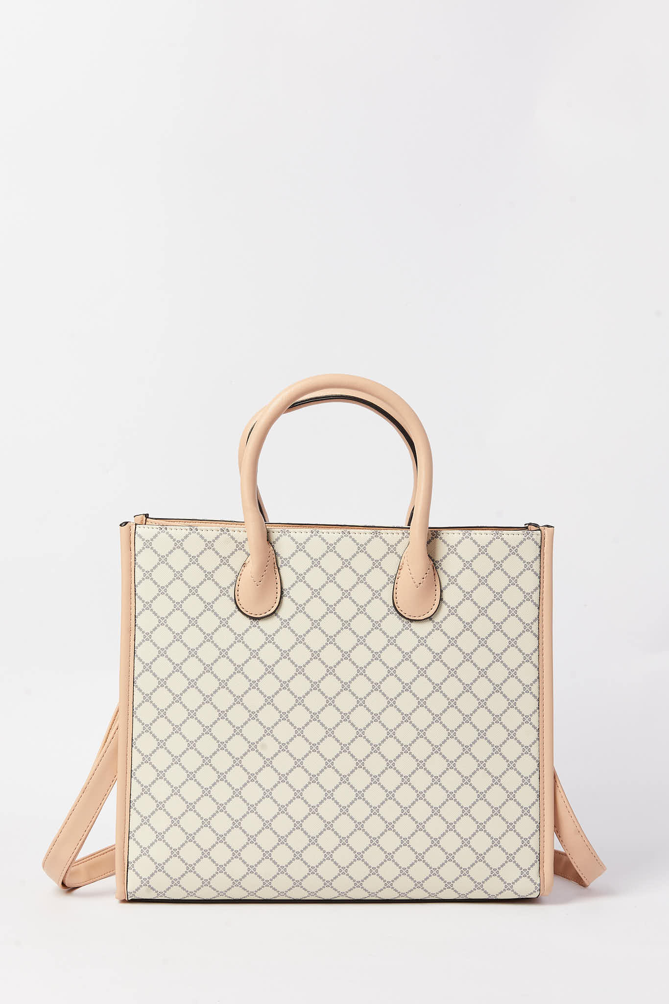 Redtag-Beige-Monogram-Tote-Bag-Category:Bags,-Colour:Beige,-Dept:Ladieswear,-Filter:Women's-Accessories,-New-In,-New-In-Women-ACC,-Non-Sale,-S23A,-Section:Women,-Women-Bags-Women-