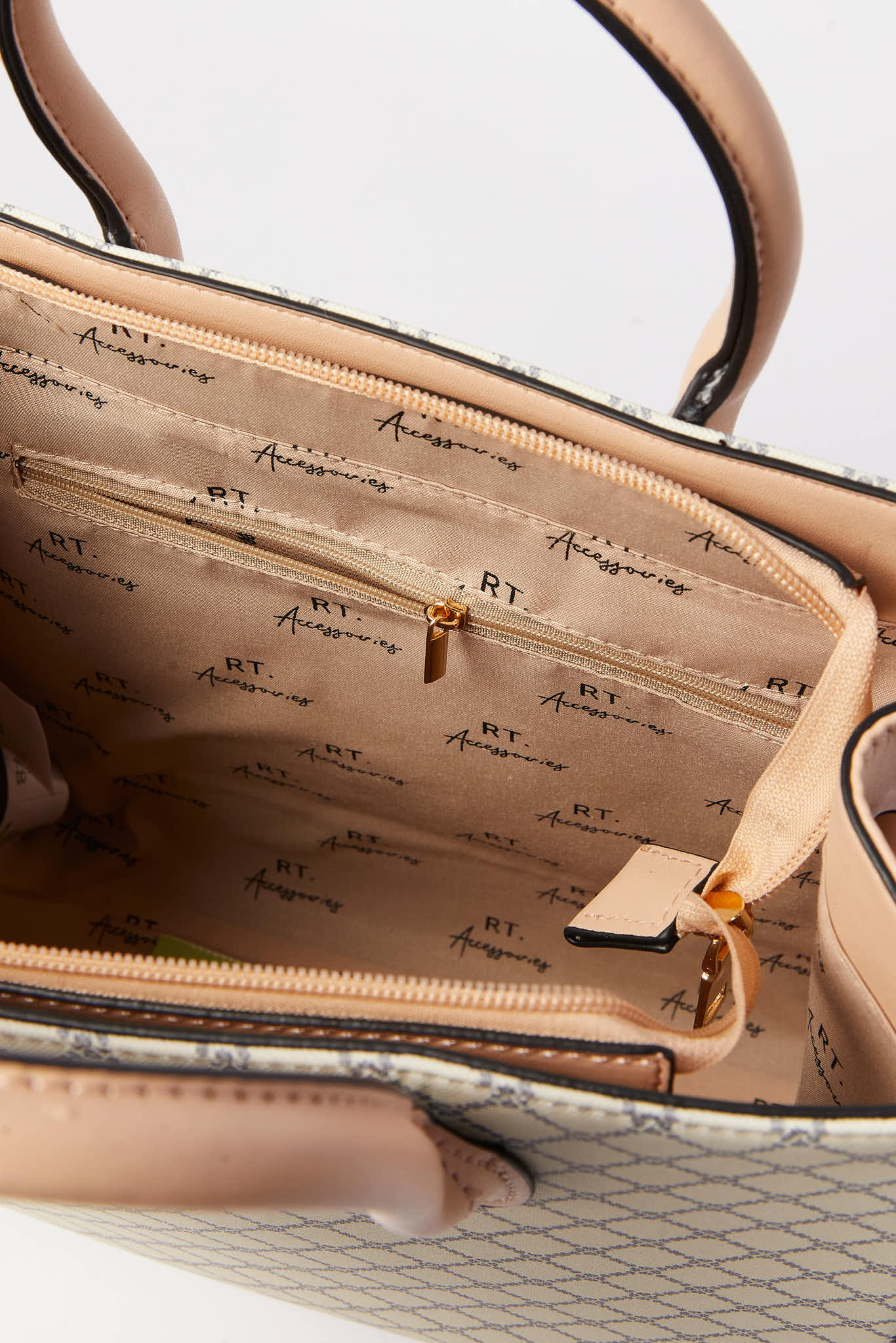 Redtag-Beige-Monogram-Tote-Bag-Category:Bags,-Colour:Beige,-Dept:Ladieswear,-Filter:Women's-Accessories,-New-In,-New-In-Women-ACC,-Non-Sale,-S23A,-Section:Women,-Women-Bags-Women-