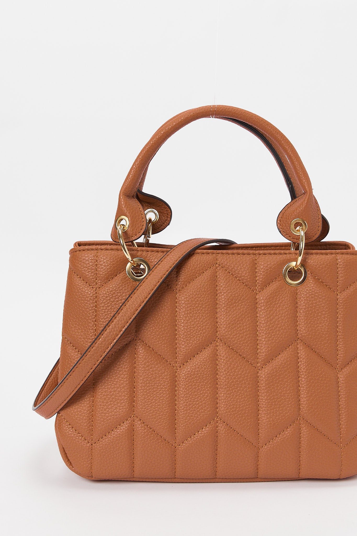 Redtag-Tan-Quilted-Day-Bag-Category:Bags,-Colour:Tan,-Deals:New-In,-Dept:Ladieswear,-Filter:Women's-Accessories,-H1:ACC,-H2:LAD,-H3:LAB,-H4:HBG,-New-In,-New-In-Women-ACC,-Non-Sale,-S23A,-Season:S23B,-Section:Women,-Style:MID-ENTRY,-Women-Bags-Women-