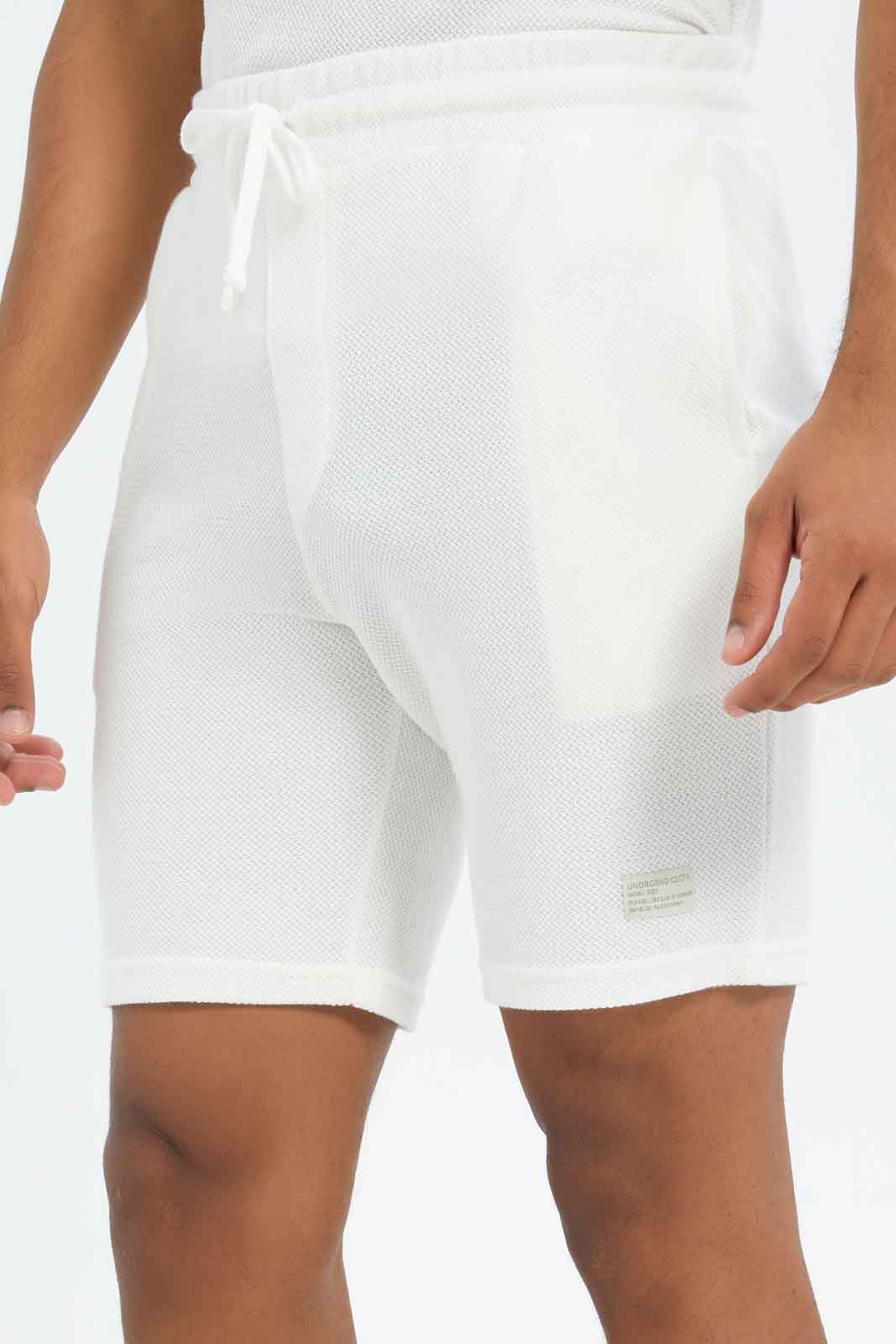 Redtag-Men-White-Lounge-Shorts-Category:Shorts,-Colour:White,-Deals:New-In,-Dept:Menswear,-Filter:Men's-Clothing,-Men-Shorts,-New-In-Men-APL,-Non-Sale,-S23B,-Section:Men-Men's-