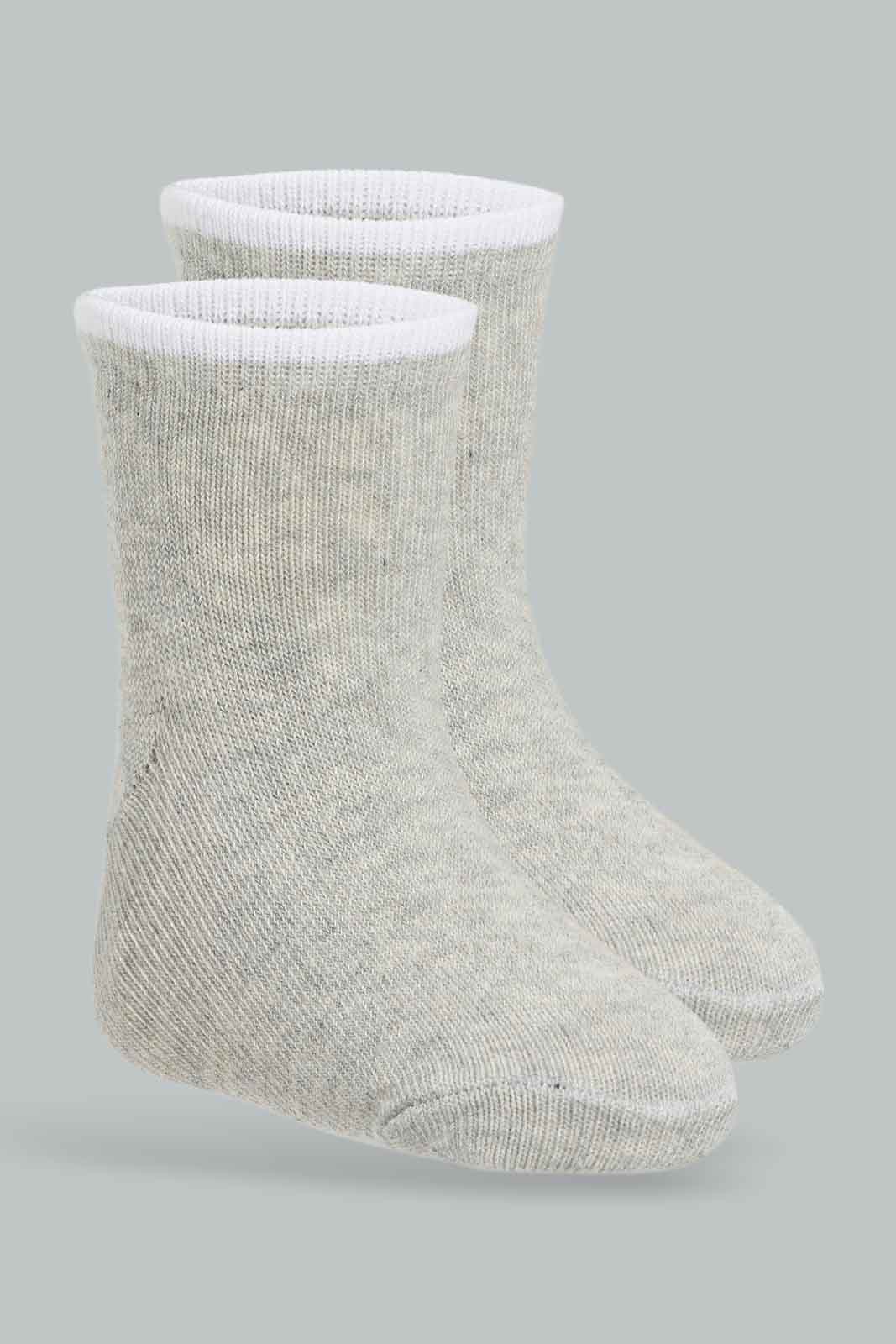 Redtag-Girls-4-Pack-Grey-And-White-365,-Category:Socks,-Colour:Grey,-Deals:New-In,-Filter:Infant-Girls-(3-to-24-Mths),-ING-Socks,-New-In-ING-APL,-Non-Sale,-Section:Girls-(0-to-14Yrs)-Infant-Girls-3 to 24 Months