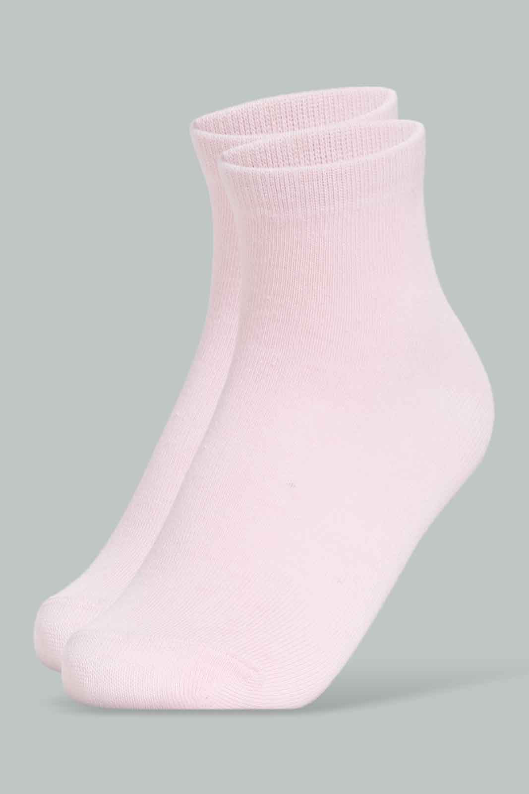 Redtag-Girls-Pack-Of-2-Ankle-Socks---White/-Pink-365,-Category:Socks,-Colour:Assorted,-Deals:New-In,-Filter:Senior-Girls-(8-to-14-Yrs),-GSR-Socks,-New-In-GSR-APL,-Non-Sale,-Section:Girls-(0-to-14Yrs)-Senior-Girls-9 to 14 Years