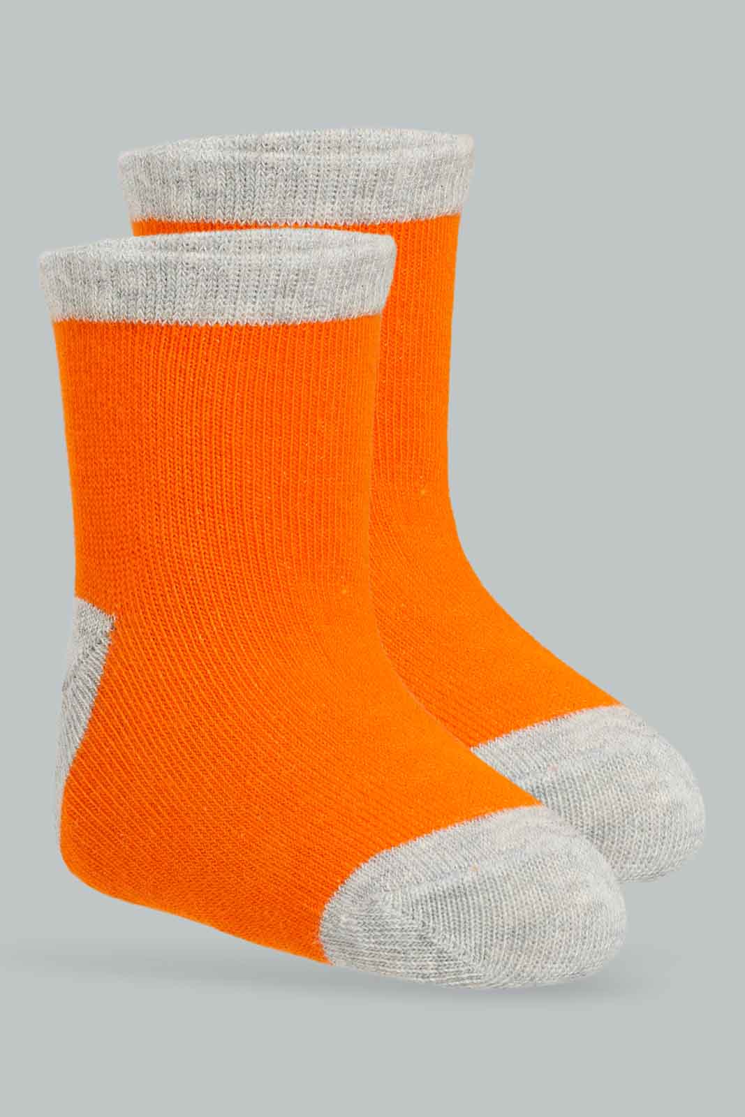 Redtag-Boys-Pack-Of-3-Assorted---Orange/Brown/White-365,-Category:Socks,-Colour:Coral,-Deals:New-In,-Filter:Infant-Boys-(3-to-24-Mths),-INB-Socks,-New-In-INB-APL,-Non-Sale,-Section:Boys-(0-to-14Yrs)-Infant-Boys-3 to 24 Months