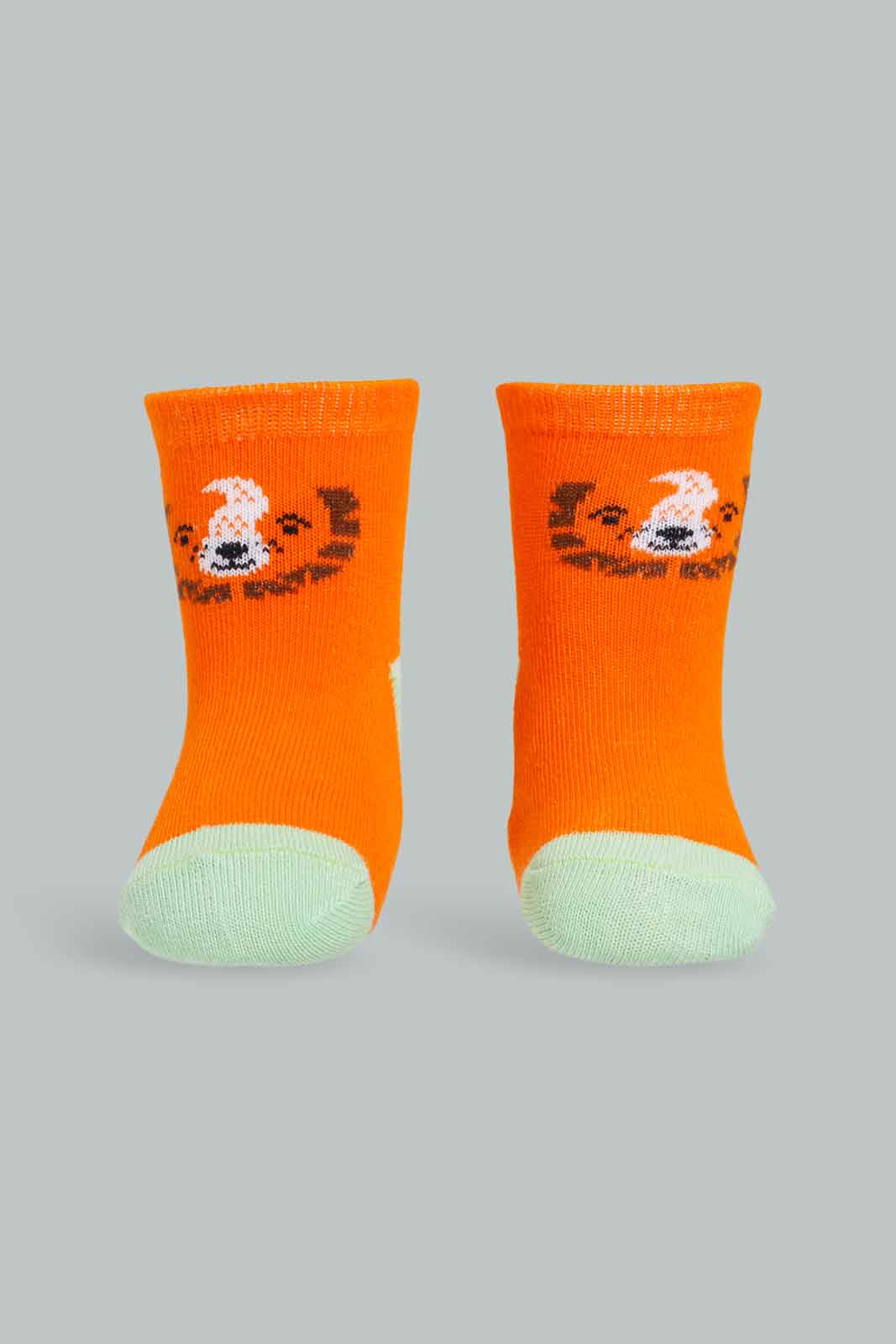 Redtag-Boys-Pack-Of-3-Assorted---Orange/Brown/White-365,-Category:Socks,-Colour:Coral,-Deals:New-In,-Filter:Infant-Boys-(3-to-24-Mths),-INB-Socks,-New-In-INB-APL,-Non-Sale,-Section:Boys-(0-to-14Yrs)-Infant-Boys-3 to 24 Months