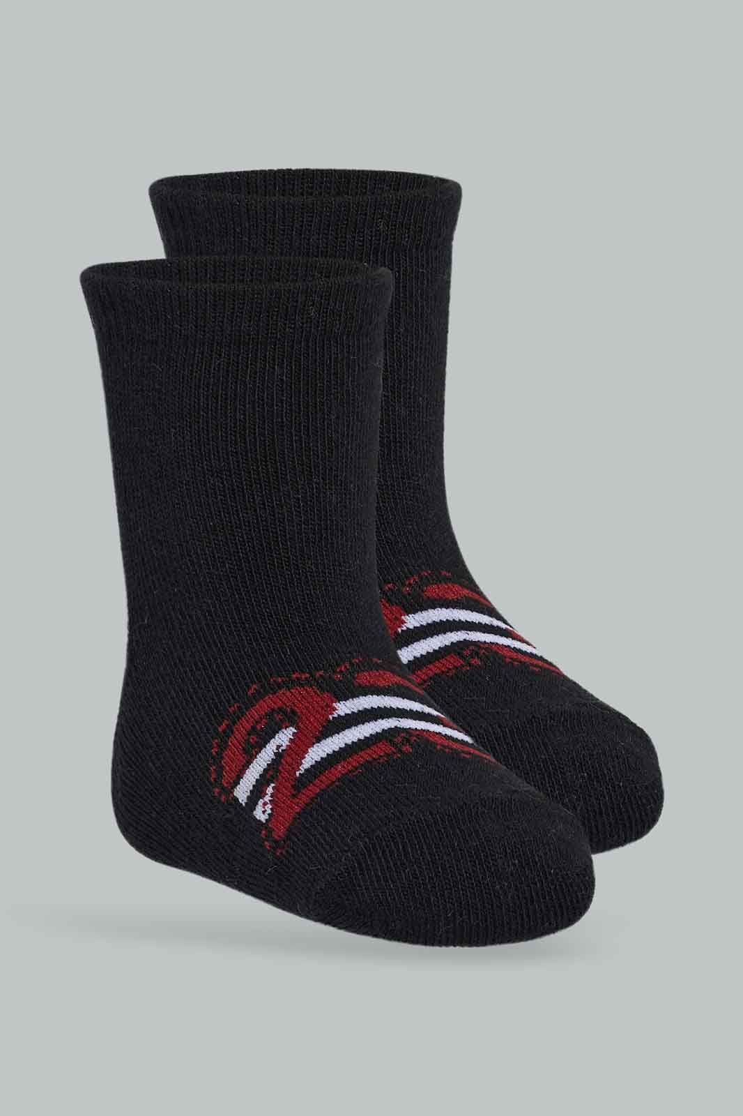 Redtag-Boys-Pack-Of-3-Assorted---Grey,-Dk.-Grey-W/-Football-And-Black-W-23-365,-Category:Socks,-Colour:Black,-Deals:New-In,-Filter:Infant-Boys-(3-to-24-Mths),-INB-Socks,-New-In-INB-APL,-Non-Sale,-Section:Boys-(0-to-14Yrs)-Infant-Boys-3 to 24 Months