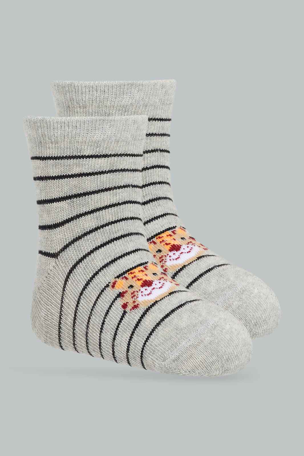 Redtag-Boys-Pack-Of-3-Assorted---Grey,-Dk.-Grey-W/-Football-And-Black-W-23-365,-Category:Socks,-Colour:Black,-Deals:New-In,-Filter:Infant-Boys-(3-to-24-Mths),-INB-Socks,-New-In-INB-APL,-Non-Sale,-Section:Boys-(0-to-14Yrs)-Infant-Boys-3 to 24 Months