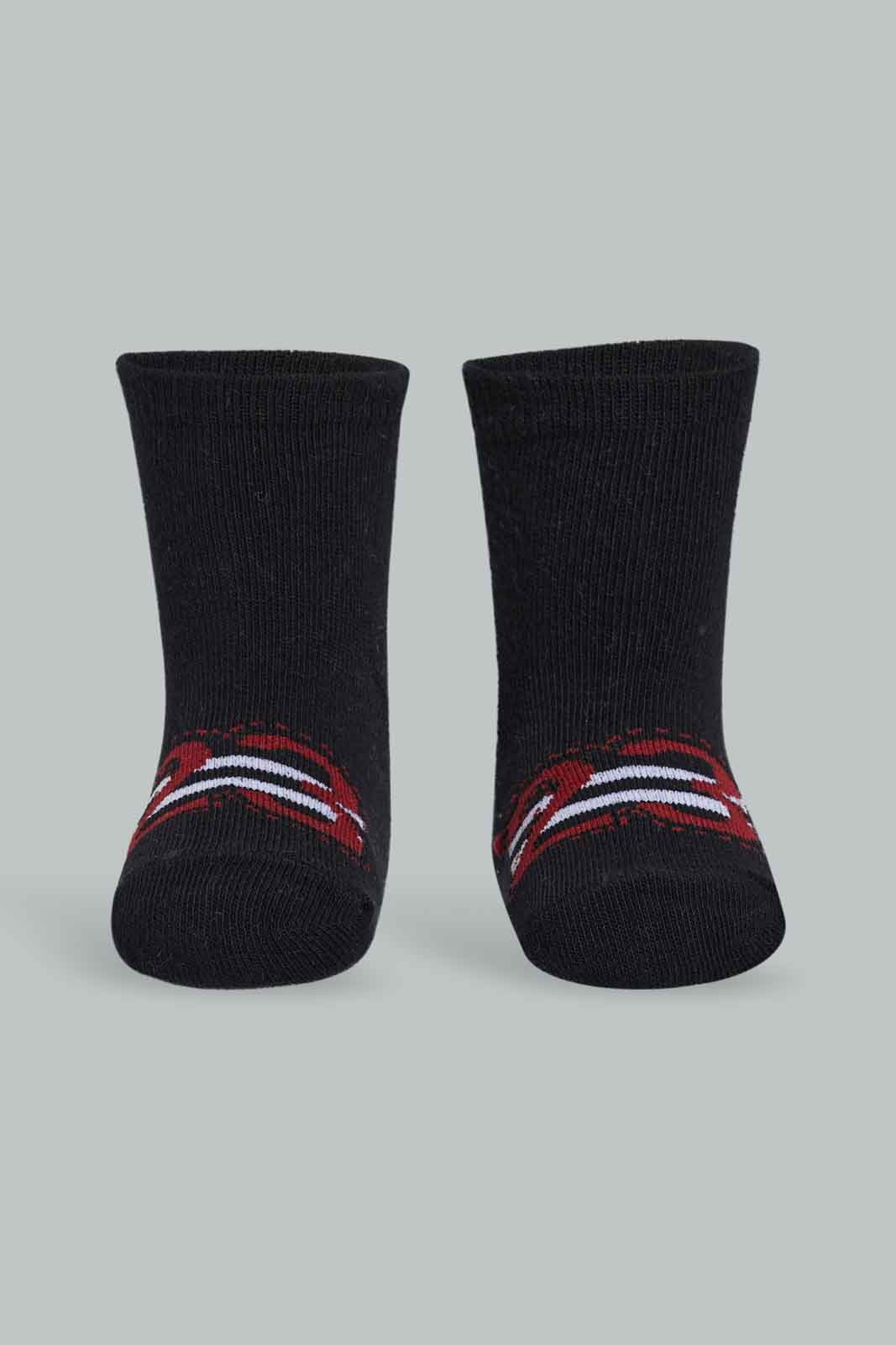 Redtag-Boys-Pack-Of-3-Assorted---Grey,-Dk.-Grey-W/-Football-And-Black-W-23-365,-Category:Socks,-Colour:Black,-Deals:New-In,-Filter:Infant-Boys-(3-to-24-Mths),-INB-Socks,-New-In-INB-APL,-Non-Sale,-Section:Boys-(0-to-14Yrs)-Infant-Boys-3 to 24 Months