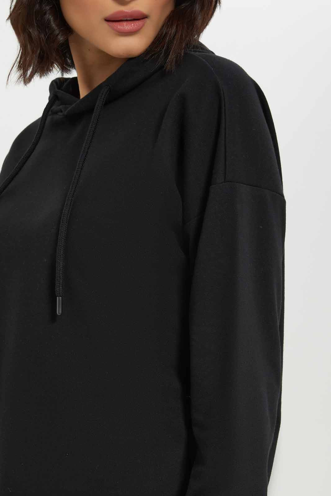 Redtag-Women-Black-Hoodie-Long-Sleeve-Sweatshirt-Category:Sweatshirts,-Colour:Black,-Deals:New-In,-Dept:Ladieswear,-Filter:Women's-Clothing,-New-In-Women-APL,-Non-Sale,-S23A,-Section:Women,-Women-Sweatshirts-Women's-