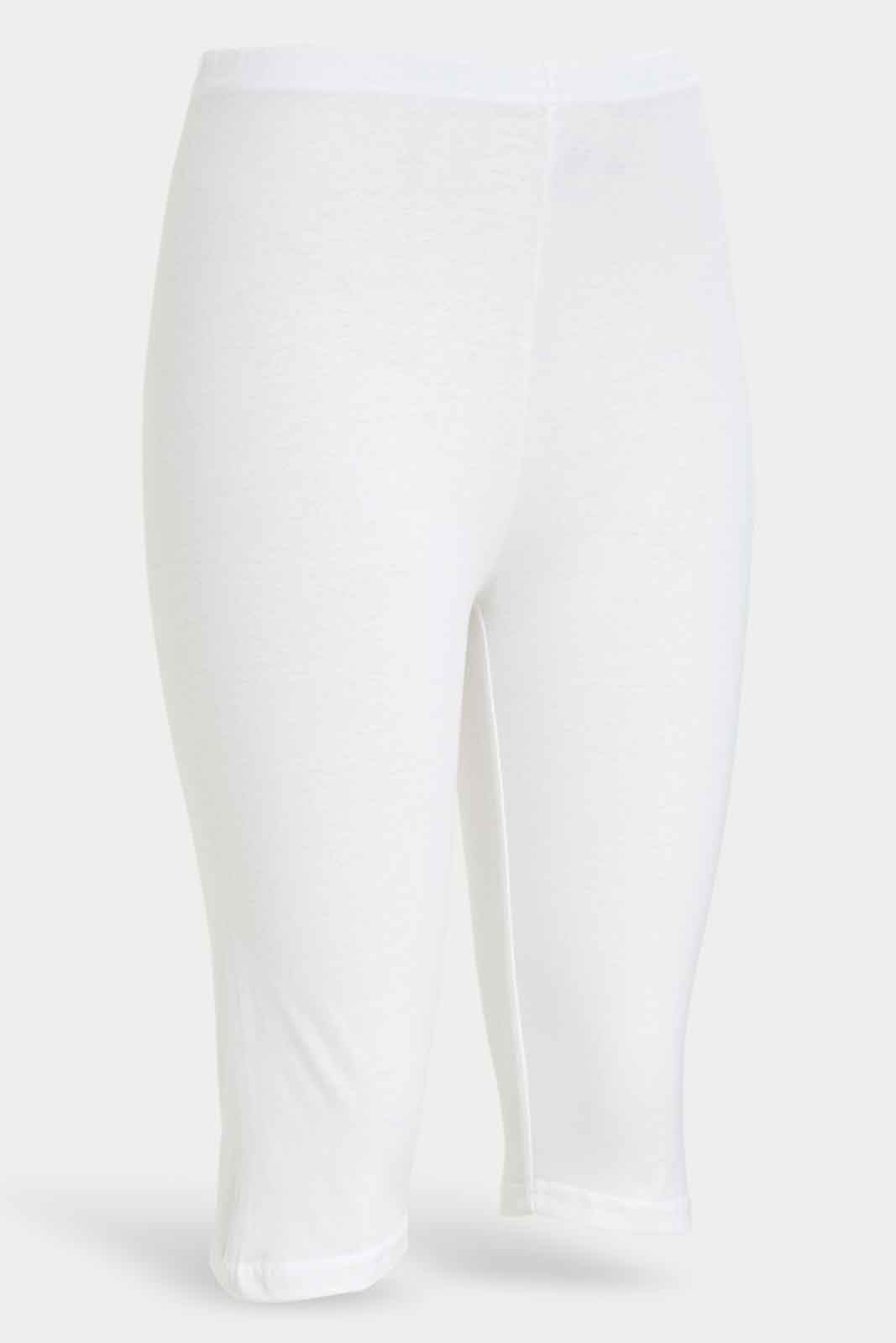 Redtag-Women-White-Knee-Length-Capri-Category:Leggings,-Colour:White,-Deals:New-In,-Dept:Ladieswear,-Filter:Women's-Clothing,-New-In-Women-APL,-Non-Sale,-S23A,-Section:Women,-Women-Leggings-Women's-