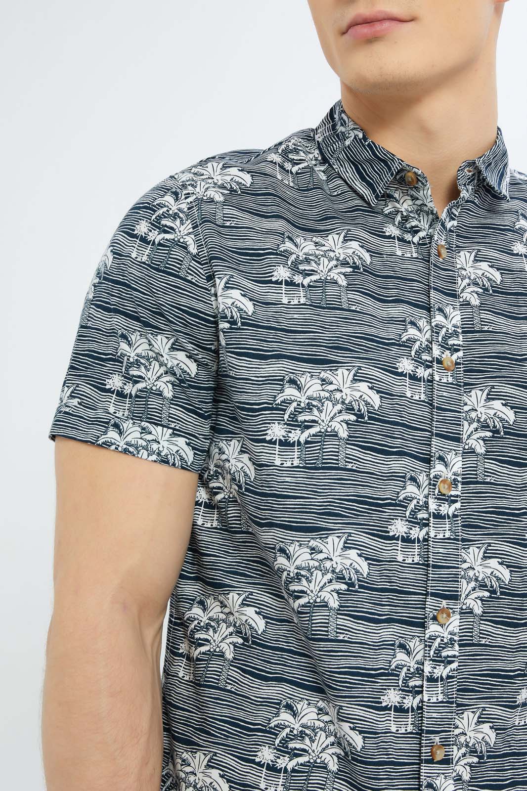 Redtag-Men-Blue-Short-Sleeve-Aop-Shirt-Category:Shirts,-Colour:Blue,-Deals:New-In,-Dept:Menswear,-Filter:Men's-Clothing,-Men-Shirts,-New-In-Men-APL,-Non-Sale,-S23B,-Section:Men-Men's-