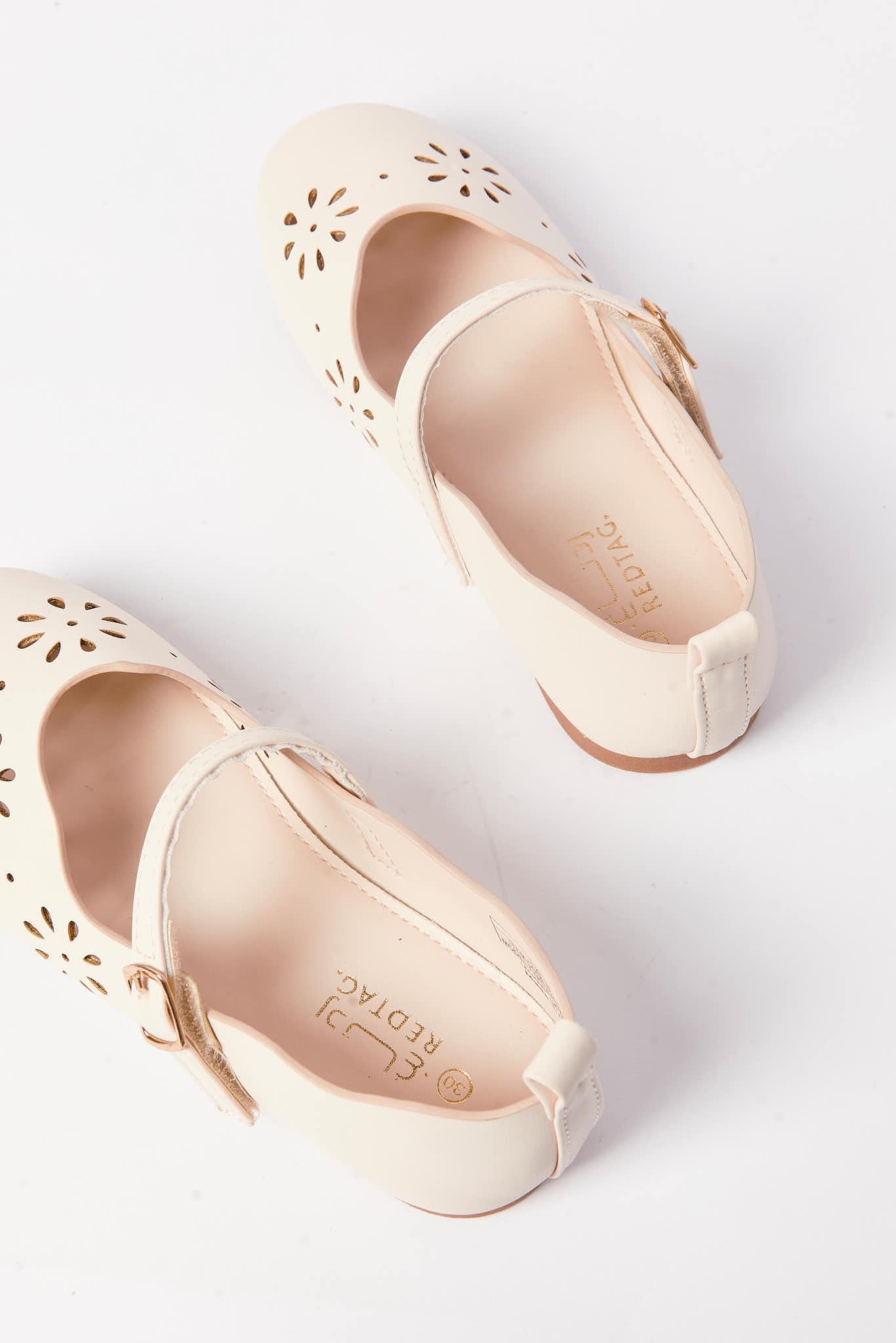 Redtag-White-Laser-Cut-Ballerina-(-Repeat-)-Category:Shoes,-Colour:White,-Deals:New-In,-Filter:Girls-Footwear-(3-to-5-Yrs),-GIR-Shoes,-N/A,-New-In-GIR-FOO,-Non-Sale,-S23A,-Section:Girls-(0-to-14Yrs)-Girls-3 to 5 Years