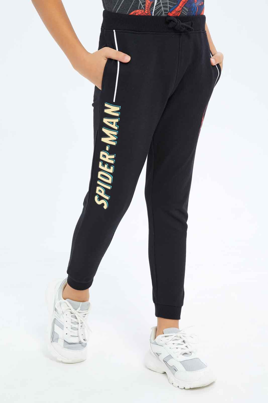 Redtag-Boys-Black-Spider-Man-Jog-Pant-BOY-Joggers,-Category:Joggers,-CHA,-Colour:Black,-Deals:New-In,-Dept:Boys,-Filter:Boys-(2-to-8-Yrs),-New-In-BOY-APL,-Non-Sale,-S23B,-Section:Boys-(0-to-14Yrs),-TBL-Boys-2 to 8 Years