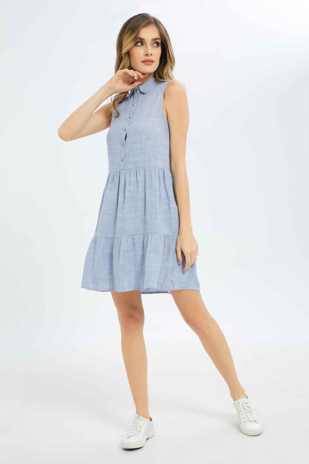 Redtag-Women-Light-Blue-Dress-Category:Dresses,-Colour:Blue,-Deals:New-In,-Dept:Ladieswear,-Filter:Women's-Clothing,-LDC,-LDC-Dresses,-New-In-LDC-APL,-Non-Sale,-S23B,-Section:Women-Women's-