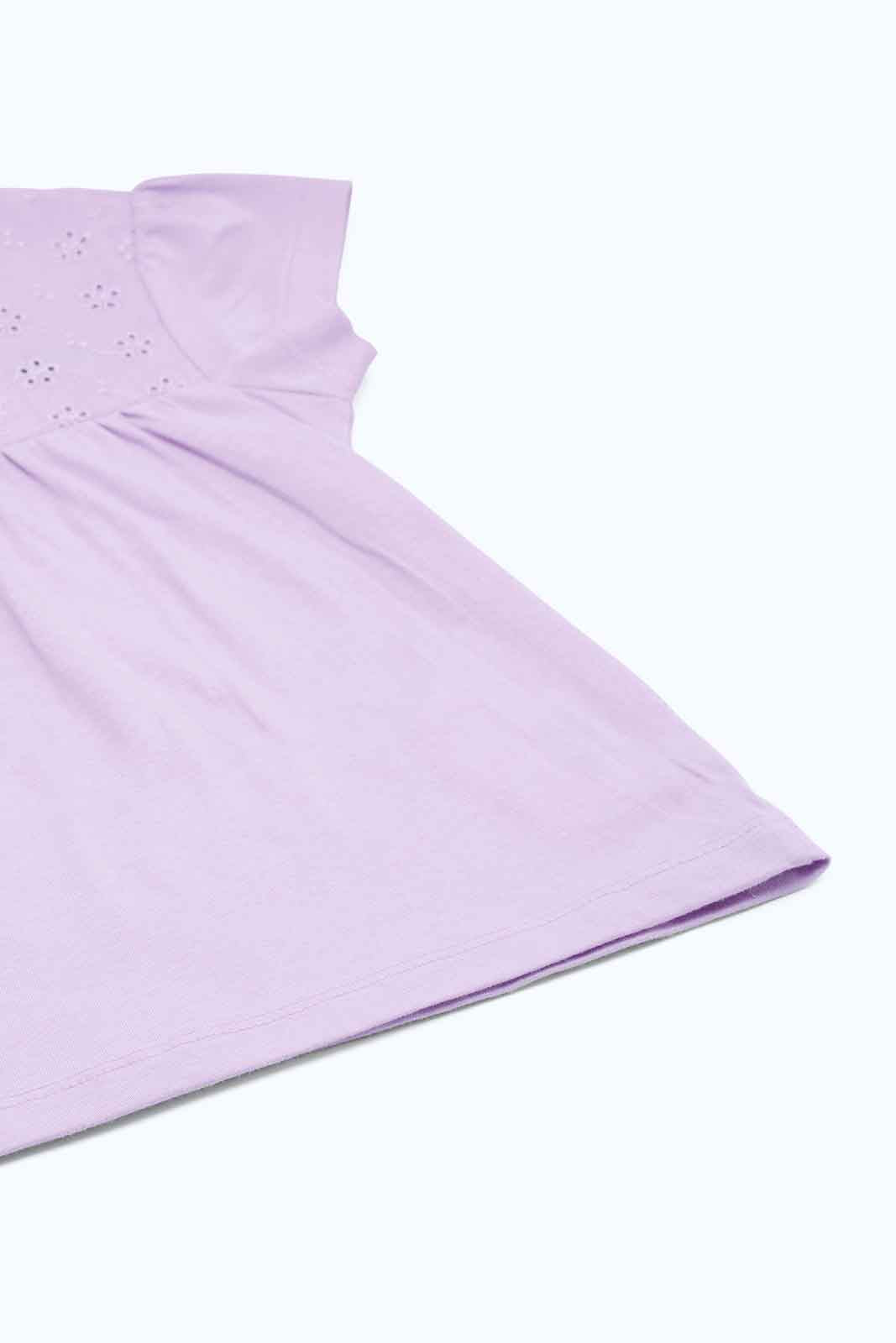 Redtag-Girls-Lilac-Solid-Schifli-Yoke-Blouse-Category:Blouses,-Colour:Lilac,-Deals:New-In,-Dept:Girls,-Filter:Infant-Girls-(3-to-24-Mths),-ING-Blouses,-New-In-ING-APL,-Non-Sale,-S23B,-Section:Girls-(0-to-14Yrs)-Infant-Girls-3 to 24 Months