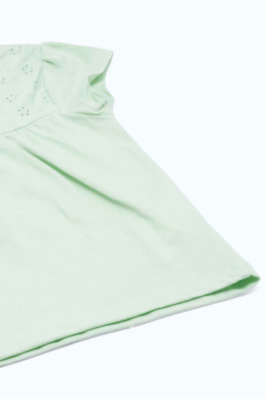 Redtag-Girls-Mint-Solid-Schifli-Yoke-Blouse-Category:Blouses,-Colour:Mint,-Deals:New-In,-Dept:Girls,-Filter:Infant-Girls-(3-to-24-Mths),-ING-Blouses,-New-In-ING-APL,-Non-Sale,-S23B,-Section:Girls-(0-to-14Yrs)-Infant-Girls-3 to 24 Months