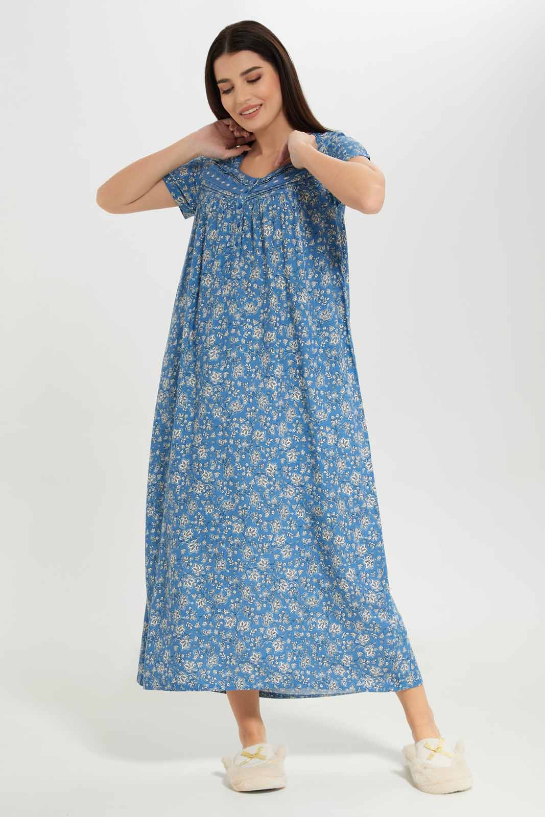 Redtag-Women-Assorted-Printed-Nightgown-Category:Nightgowns,-Colour:Assorted,-Deals:New-In,-Dept:Ladieswear,-Filter:Women's-Clothing,-New-In-Women-APL,-Non-Sale,-S23A,-Section:Women,-Women-Nightgowns--