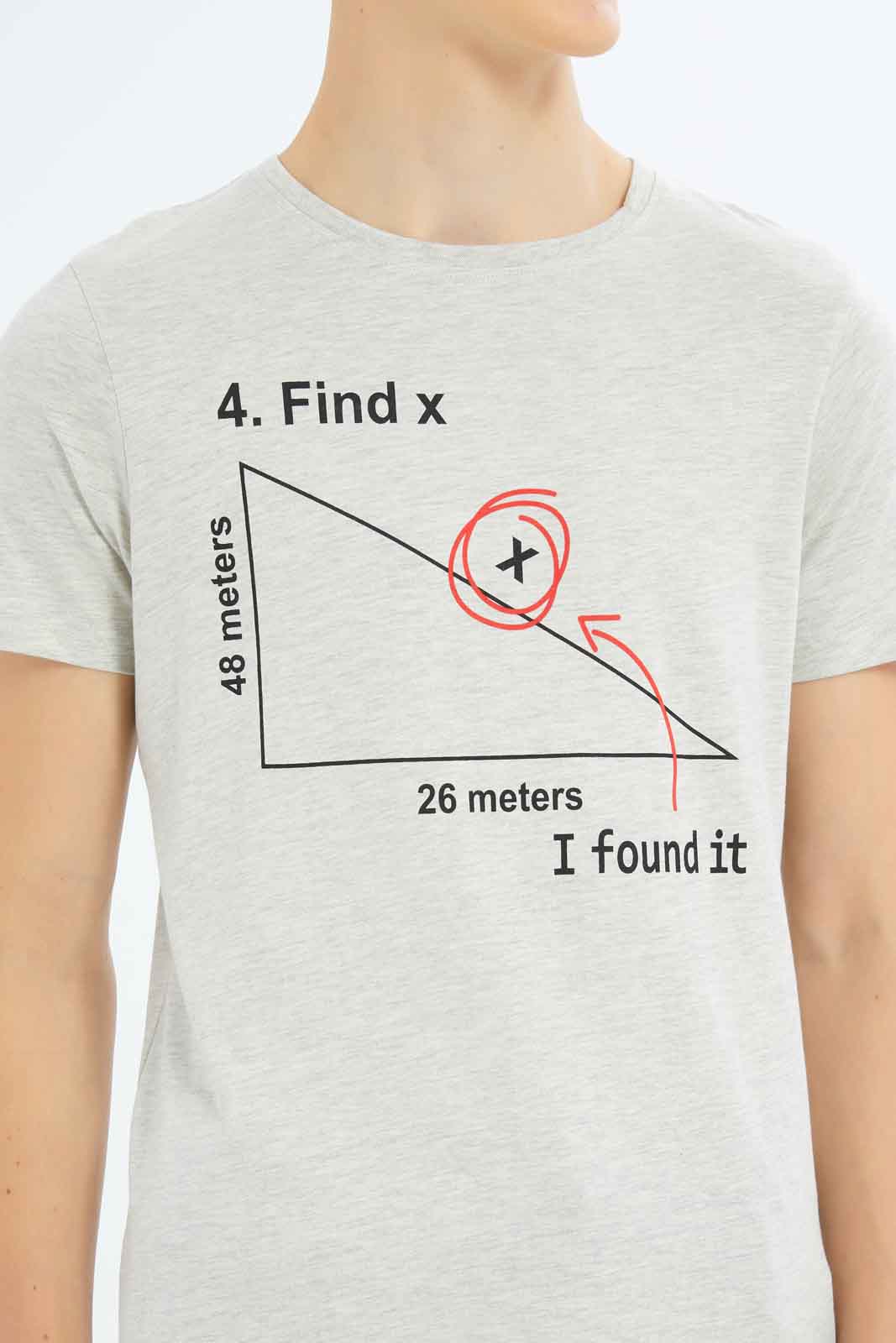 Redtag-Boys-Ecru-Mel-I-Found-It-Graphic-Tee-BSR-T-Shirts,-Category:T-Shirts,-Colour:Ecru,-Deals:New-In,-Dept:Boys,-Filter:Senior-Boys-(8-to-14-Yrs),-New-In-BSR-APL,-Non-Sale,-S23B,-Section:Boys-(0-to-14Yrs),-TBL-Senior-Boys-9 to 14 Years