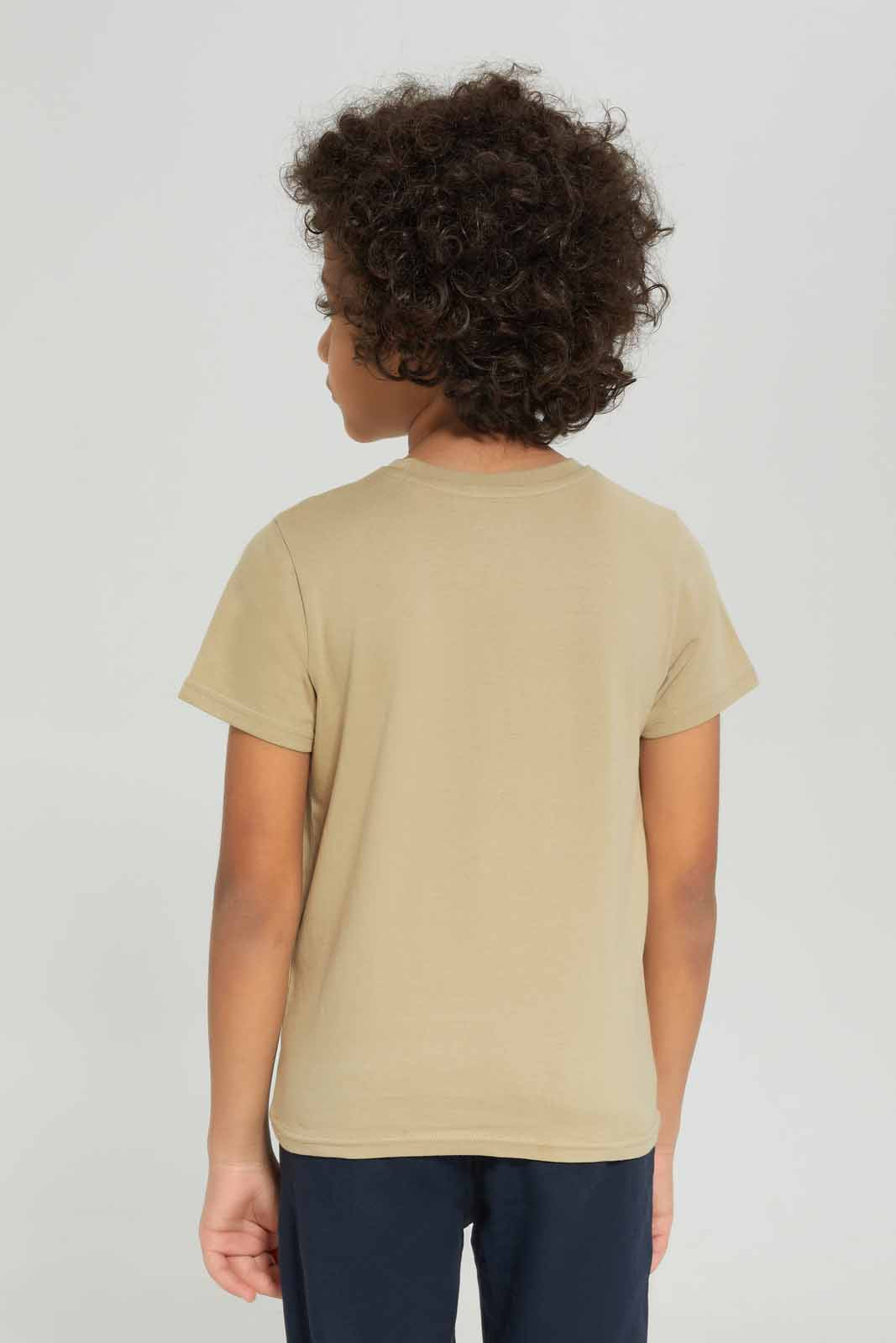 Redtag-Boys-Beige-Lion-Short-Sleeve-Print-Pocket-T-Shirt-BOY-T-Shirts,-Category:T-Shirts,-Colour:Beige,-Deals:New-In,-Dept:Boys,-Filter:Boys-(2-to-8-Yrs),-New-In-BOY-APL,-Non-Sale,-S23B,-Section:Boys-(0-to-14Yrs),-TBL-Boys-2 to 8 Years