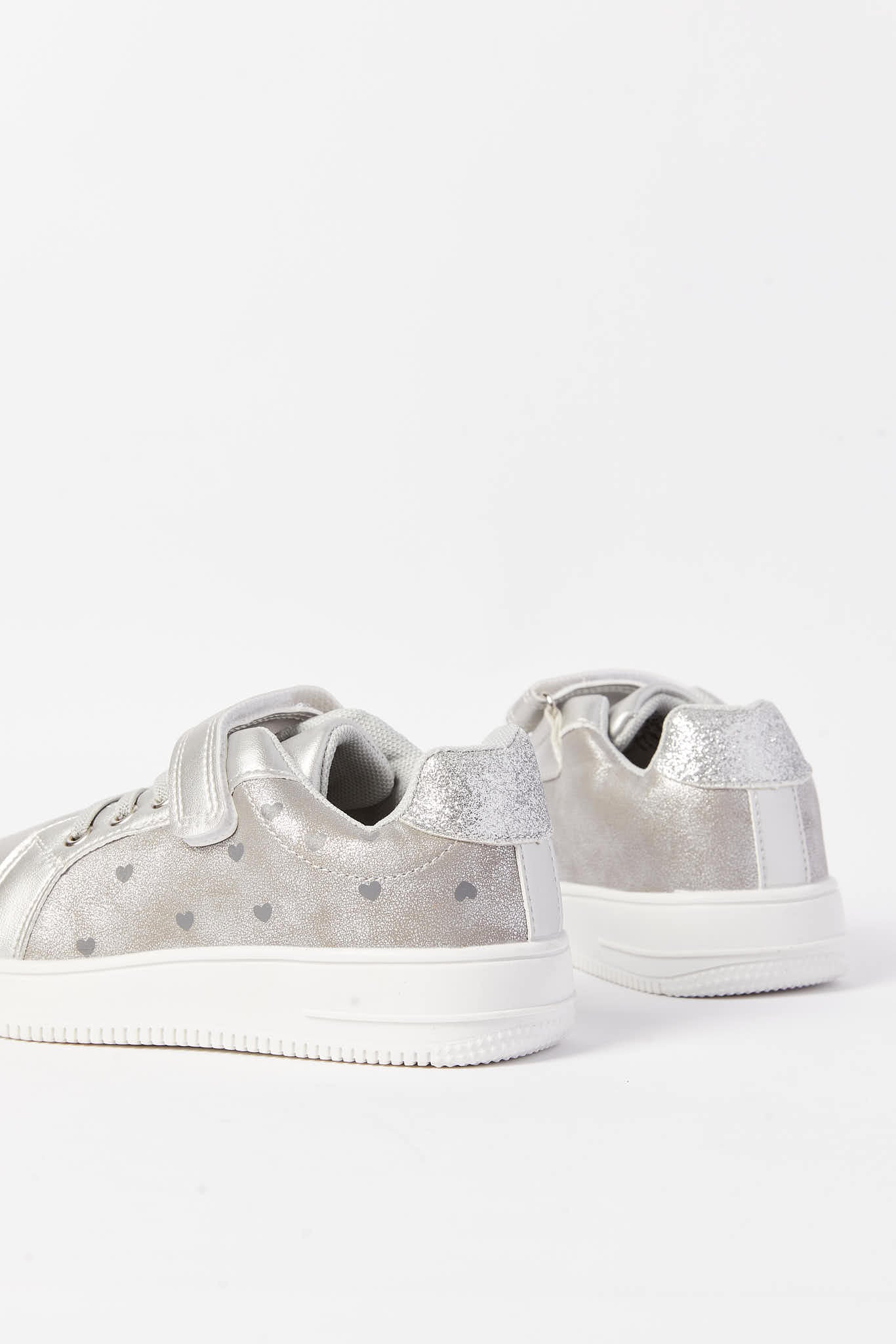 Redtag-Silver-Star-Trim-Sneaker-Category:Shoes,-Colour:Silver,-Deals:New-In,-Filter:Girls-Footwear-(3-to-5-Yrs),-GIR-Trainers,-N/A,-New-In-GIR-FOO,-Non-Sale,-S23A,-Section:Girls-(0-to-14Yrs)-Girls-3 to 5 Years