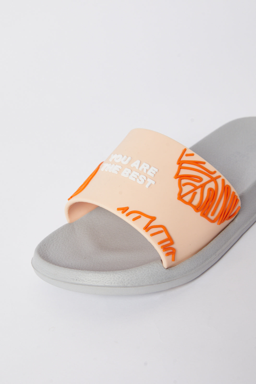 Redtag-Grey-Slogan-Slide-Category:Shoes,-Colour:Grey,-Deals:New-In,-Filter:Girls-Footwear-(5-to-14-Yrs),-GSR-Flip-Flops,-N/A,-New-In-GSR-FOO,-Non-Sale,-S23B,-Section:Girls-(0-to-14Yrs)-Senior-Girls-5 to 14 Years