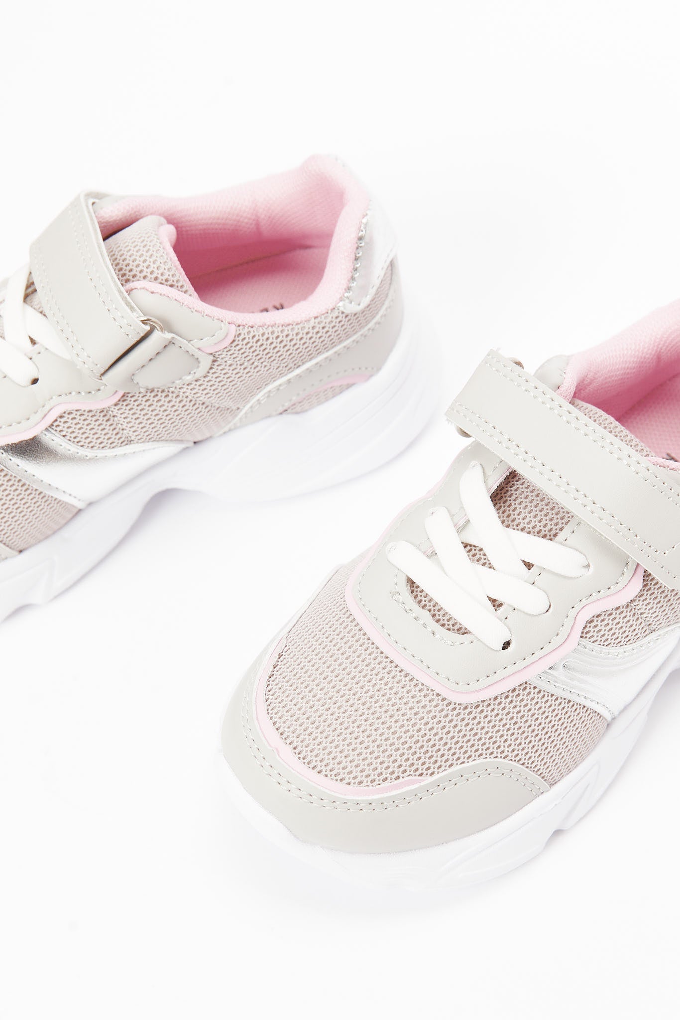 Redtag-Pale-Grey-Velcro-Strap-Sneaker-Category:Shoes,-Colour:Grey,-Deals:New-In,-Filter:Girls-Footwear-(3-to-5-Yrs),-GIR-Trainers,-N/A,-New-In-GIR-FOO,-Non-Sale,-S23A,-Section:Girls-(0-to-14Yrs)-Girls-3 to 5 Years