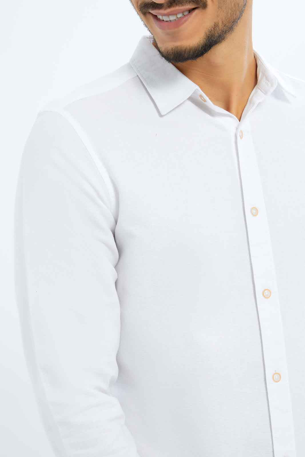 Redtag-Men-White-L/S-Dobby-Shirt-Category:Shirts,-Colour:White,-Deals:New-In,-Dept:Menswear,-Filter:Men's-Clothing,-Men-Shirts,-New-In-Men-APL,-Non-Sale,-S23B,-Section:Men-Men's-