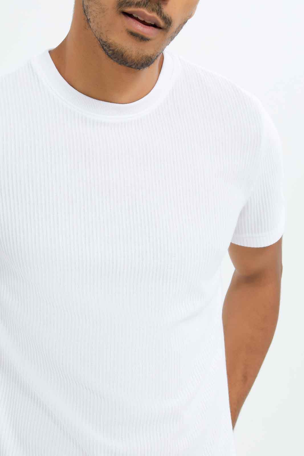 Redtag-Men-White-Jacquard-T-Shirt-Category:T-Shirts,-Colour:White,-Deals:New-In,-Dept:Menswear,-Filter:Men's-Clothing,-Men-T-Shirts,-New-In-Men-APL,-Non-Sale,-S23B,-Section:Men-Men's-
